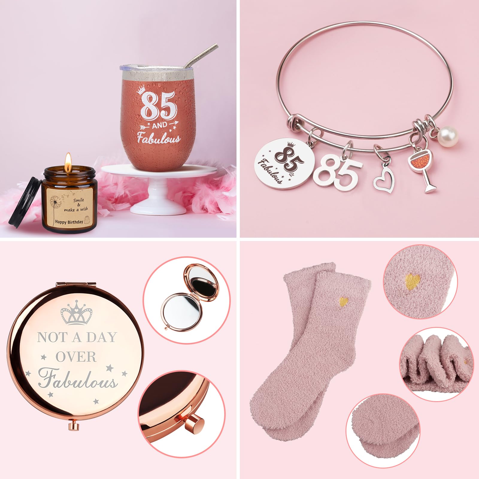 85Th Birthday Gifts For Women, Insulated Tumbler Birthday Gifts Basket For 85 Year Old Woman, Unique Birthday Gift Box Ideas For