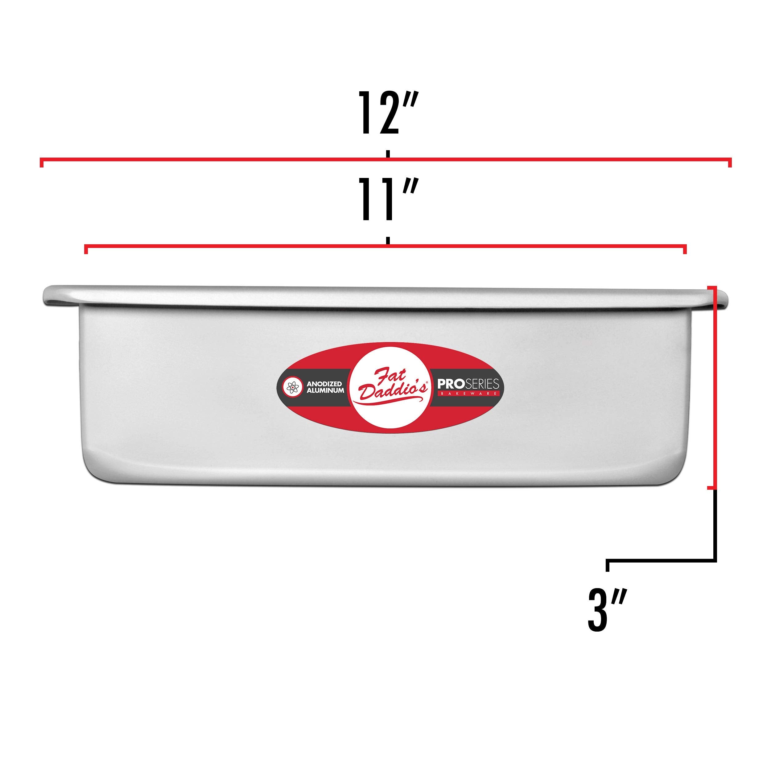 Fat Daddio'S Pob-11153 Sheet Cake Pan, 11 X 15 X 3 Inch, Silver