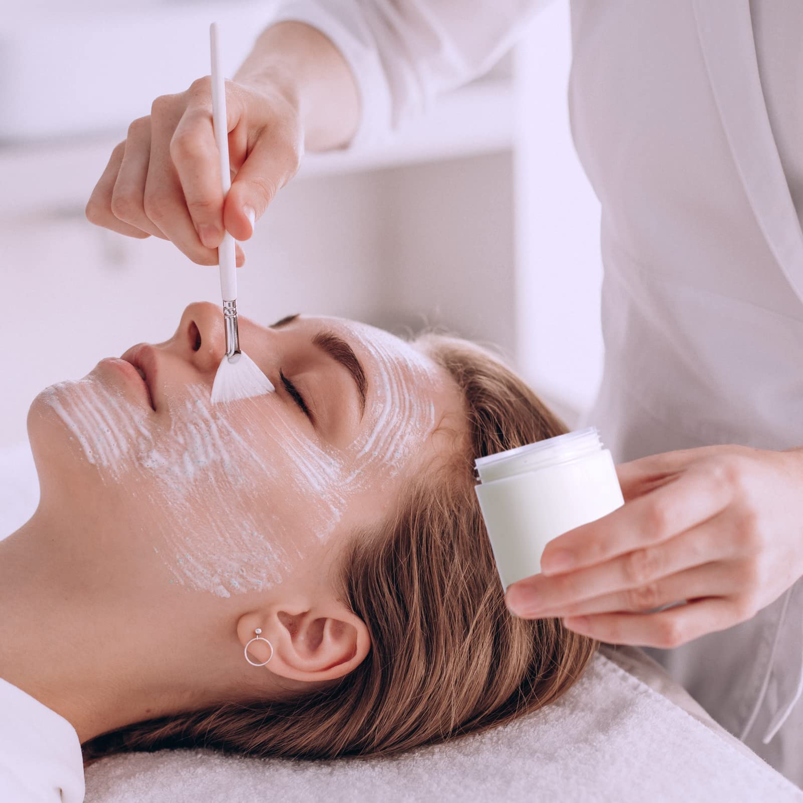 50 Pack 2 Oz Plastic Jars Round Clear Cosmetic Container Jars With Lids, Eternal Moment Plastic Slime Jars For Lotion, Cream, Oi