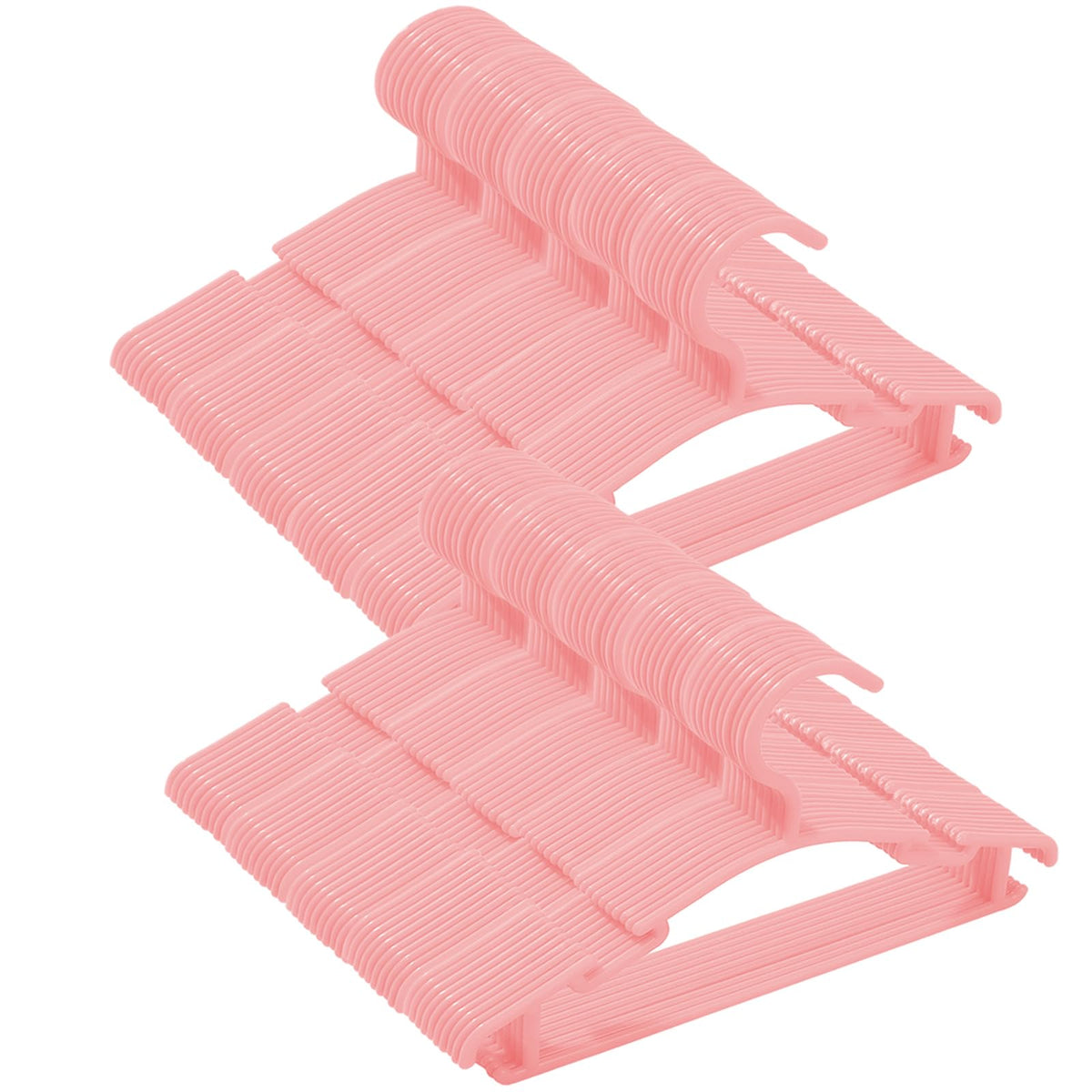 100 Pack Pink Baby Nursery Closet Hangers,Non-Slip Laundry Infant Pant Hanger For Newborn Clothes Gift,Ultra-Thin Child Coat Han
