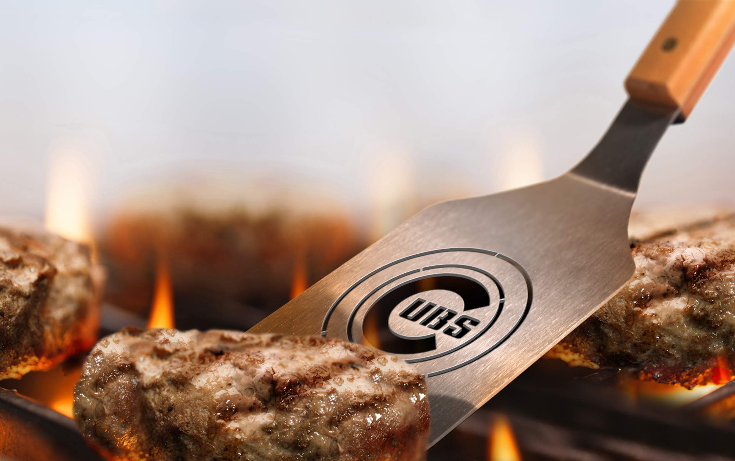 Mlb Chicago Cubs Sportula, Heavy Duty Stainless Steel Grilling Spatula