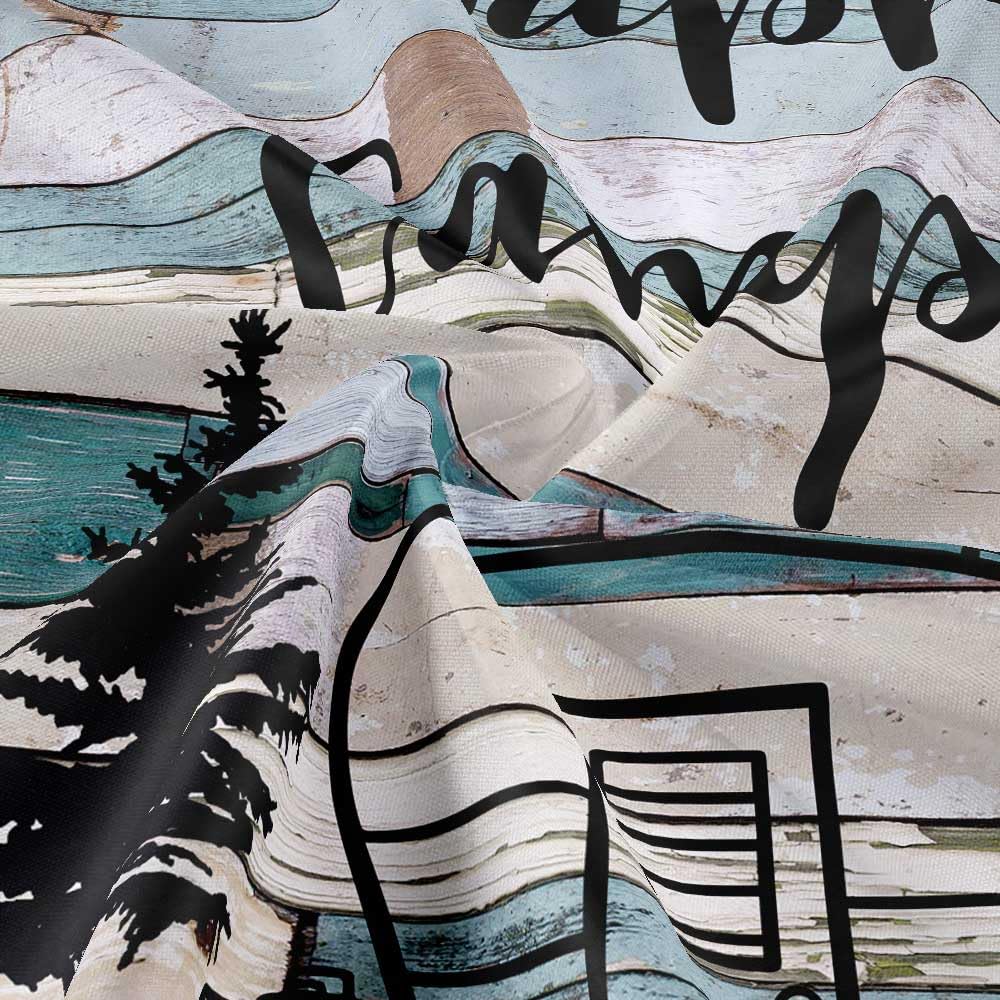 Rv Shower Curtain, Camper Shower Curtains For Travel Trailer, Camping Shower Curtain Small Narrow Shorter Shower Curtains Set, C