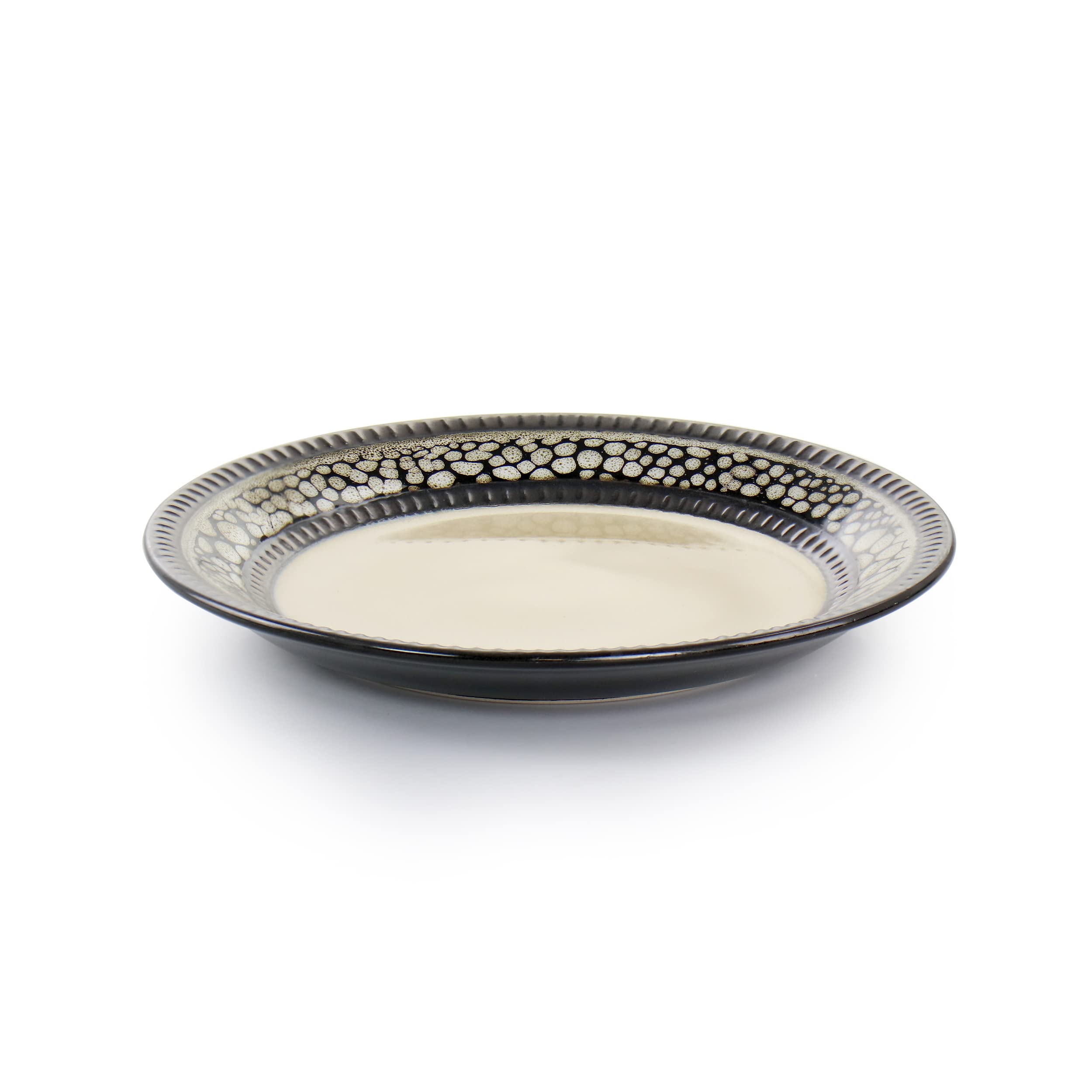Elama Desert Sand 16 Piece Stoneware Dinnerware Set, Brown