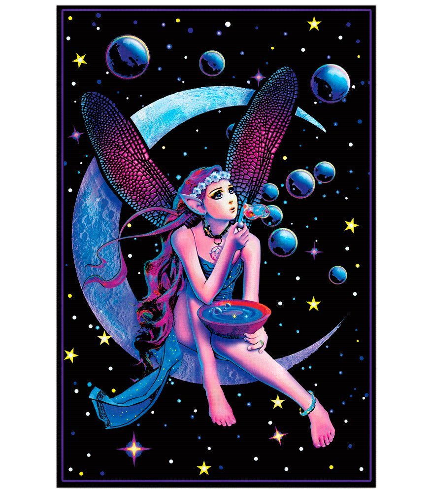 Opticz Fairy Dream Flocked Blacklight Poster 23 X 35In