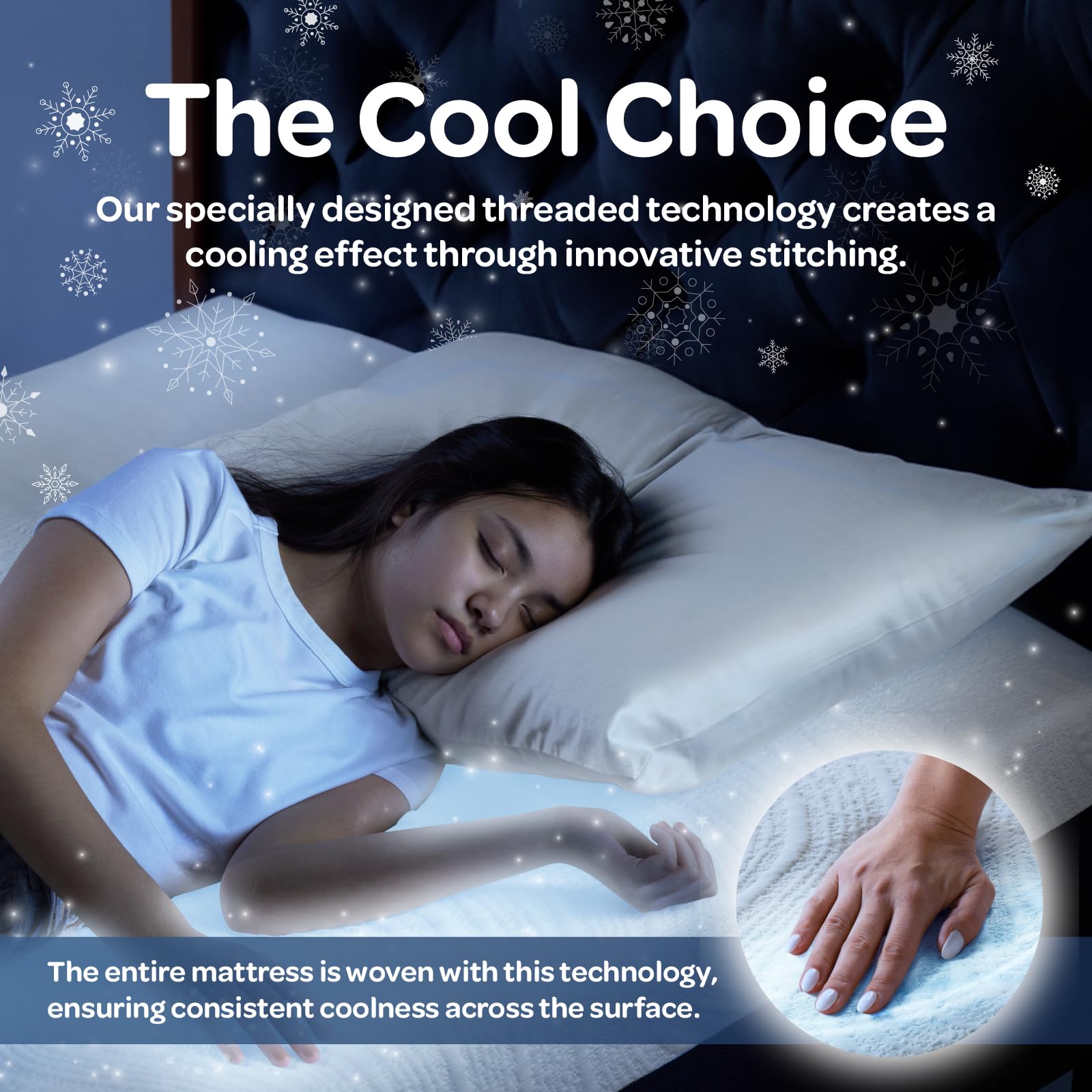 Ohgeni 10 Inch Full Size Mattress, Cooling Gel Memory Foam Bed Mattresses In A Box, Cool Touch Surface, Medium Feel, Ergonomic S