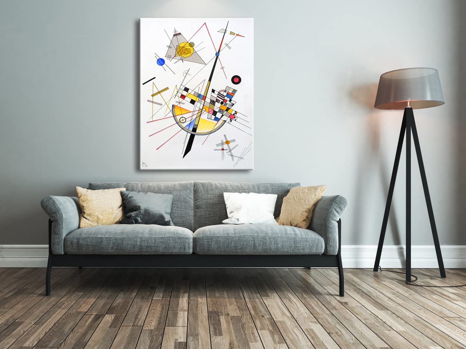 Wieco Art Canvas Prints Large Delicate Tension #85, 1923 By Wassily Kandinsky Abstract Classic Art Reproductions Canvas Wall Art