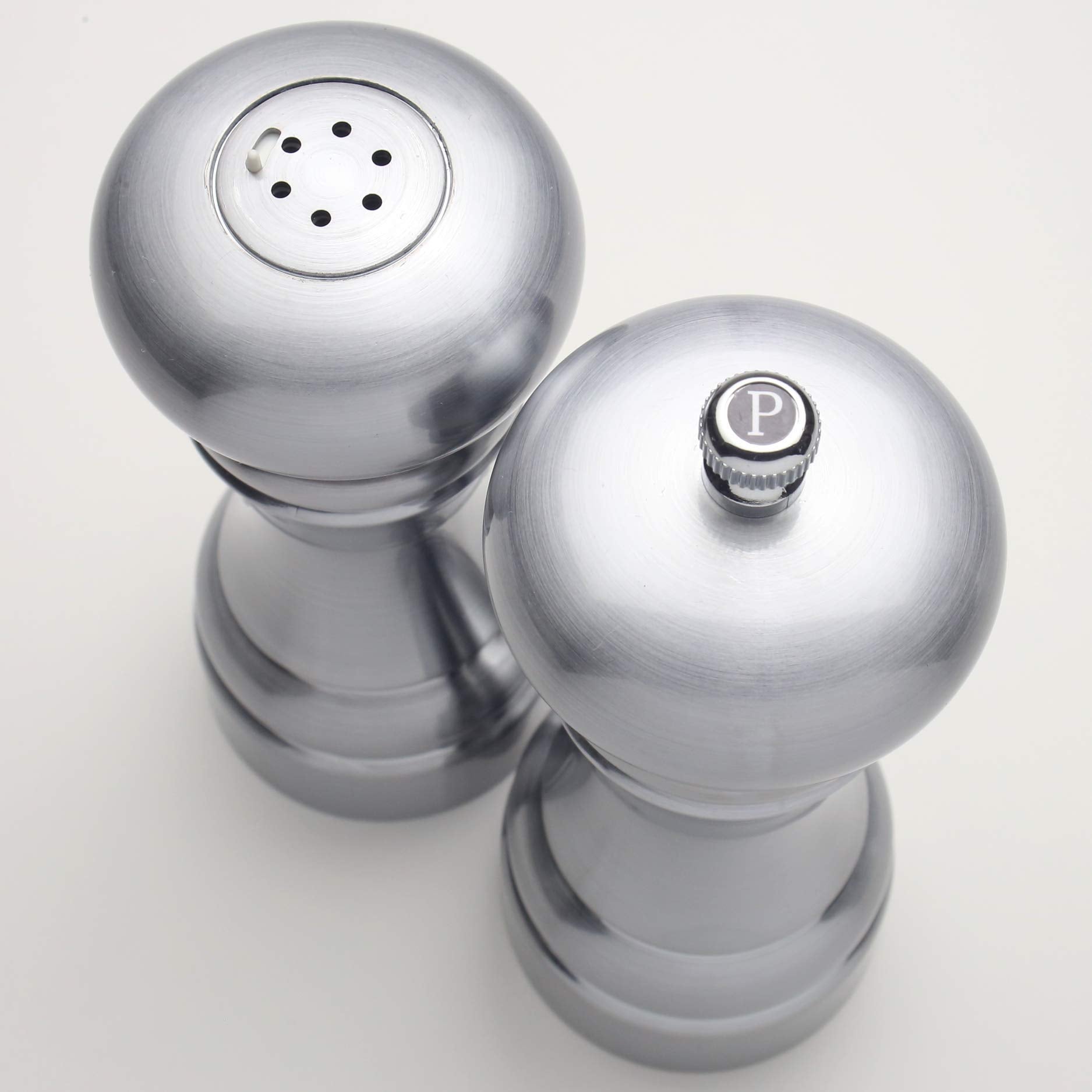 Chef Specialties 5" Westin Pepper Mill & Salt Shaker Set, Stainless Steel, Acrylic, Model 94500