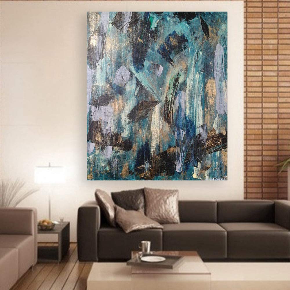 Inephos Framed Canvas Painting - Mist Of Dawn - Abstract Theme Beautiful Wall Painting For Living Room, Bedroom, Office, Hotels,