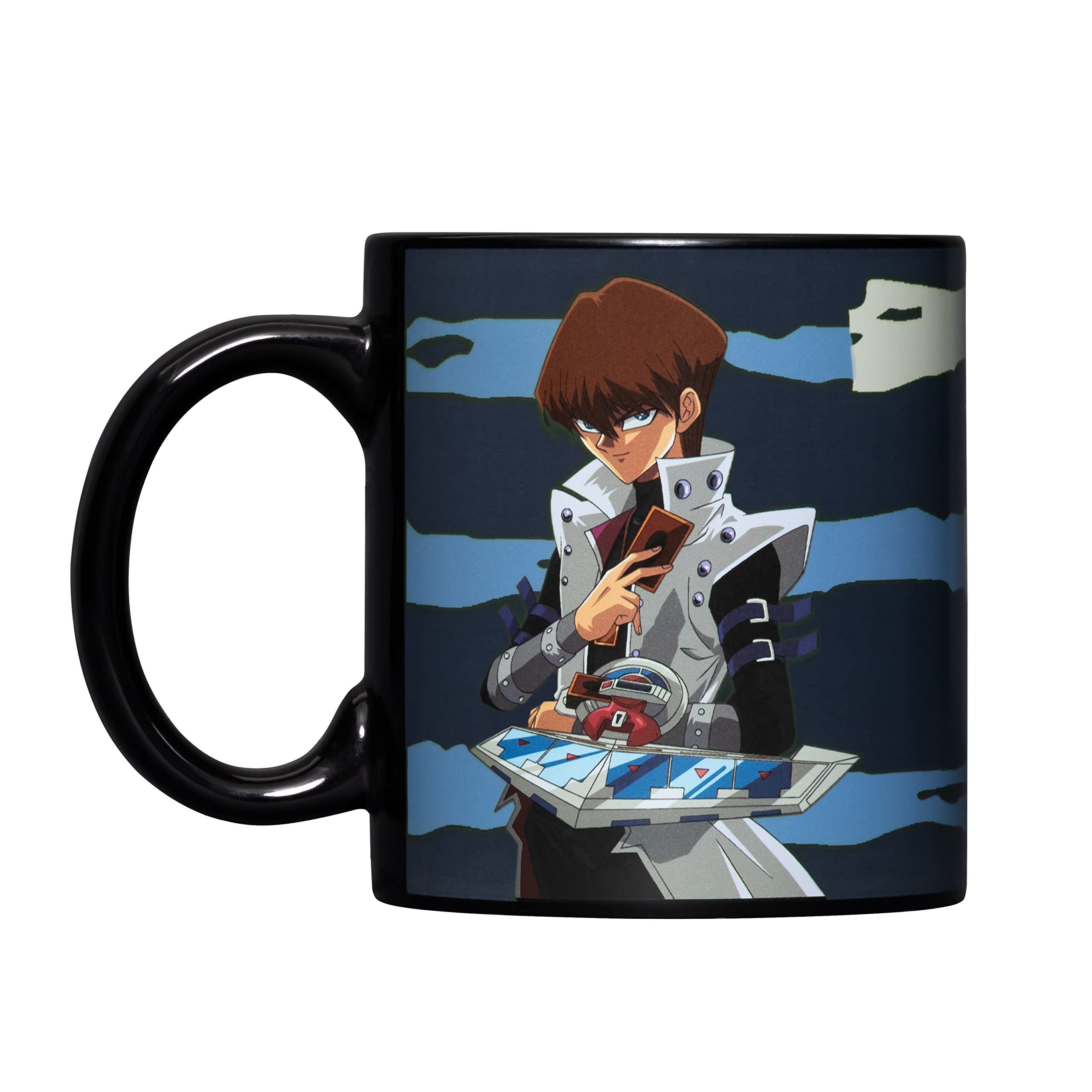 Surreal Entertainment YU-GI-OH Kaiba and Blue Eyes White Dragon Monster Heat Change Ceramic Coffee Mug Black