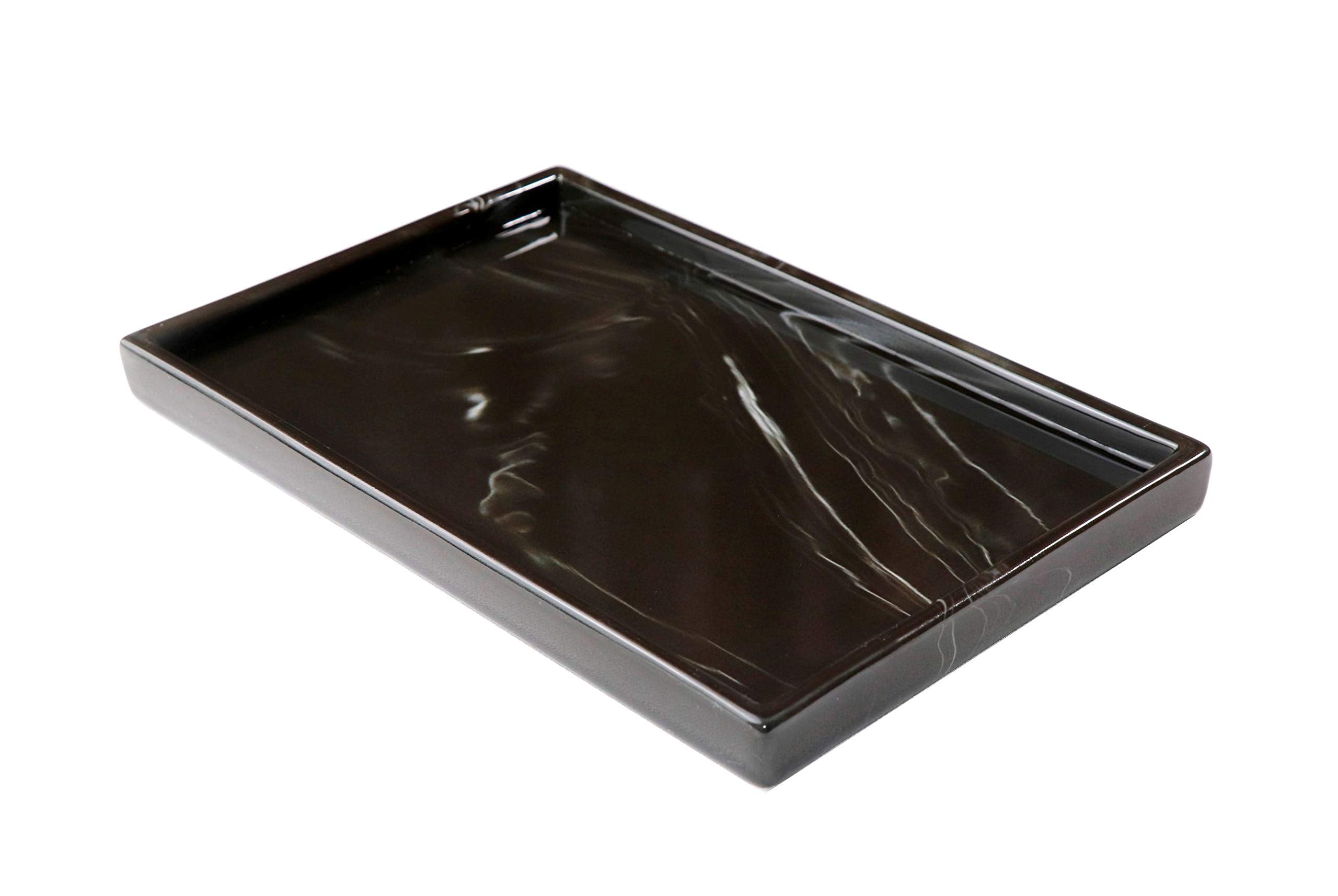 Bathroom Tray,Goporcelain Marble Tray For Bathroom Counter Decor Ceramic Perfume Organizer Vanity Tray For Dresser Jewelry Dish