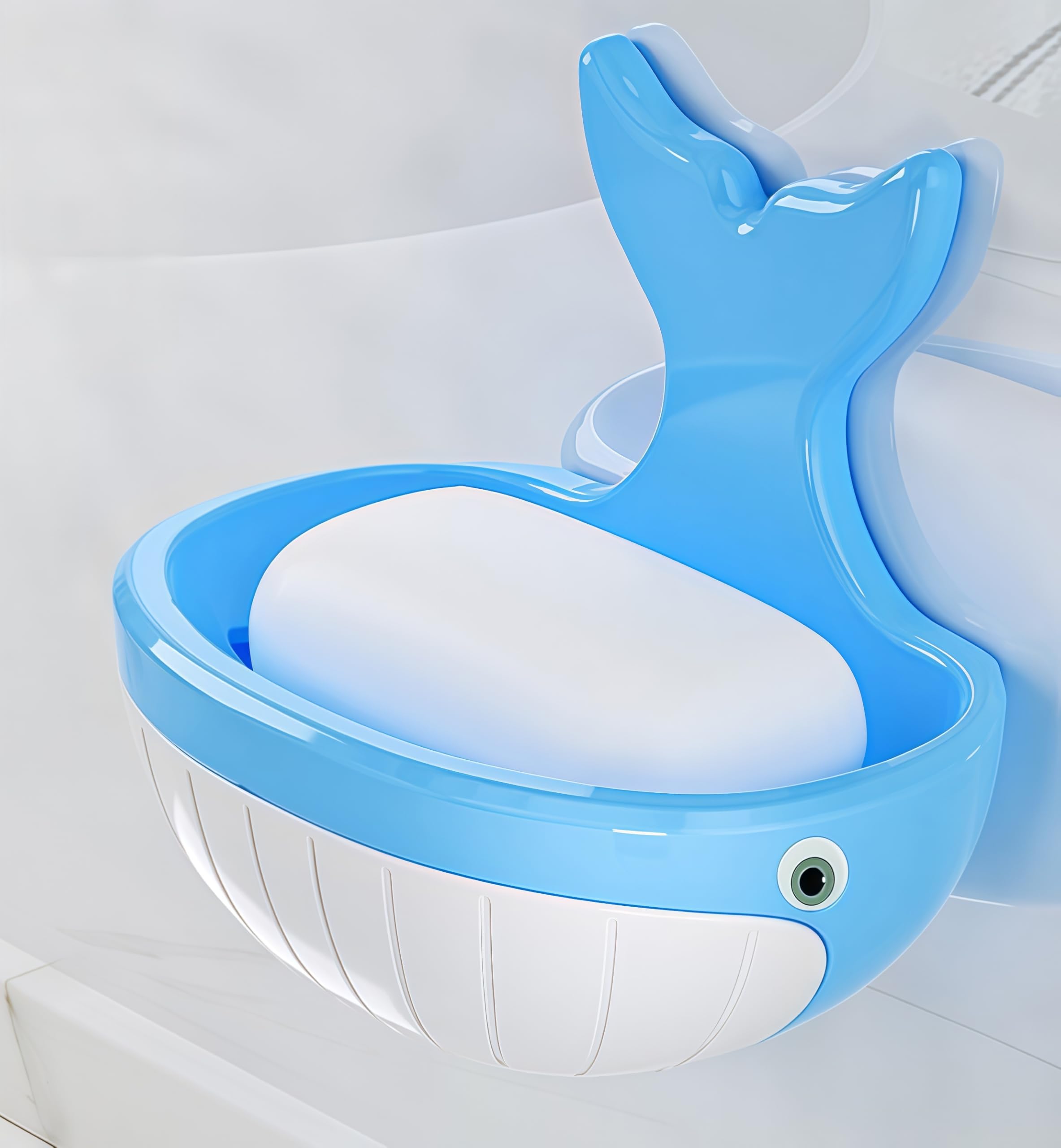 Soap Holder Shower Dish bar Wall Bathroom Shampoo Dishes Caddy Mounted Sponge Adhesive Tray Bath Shelf Draining Dishes Cute Whal