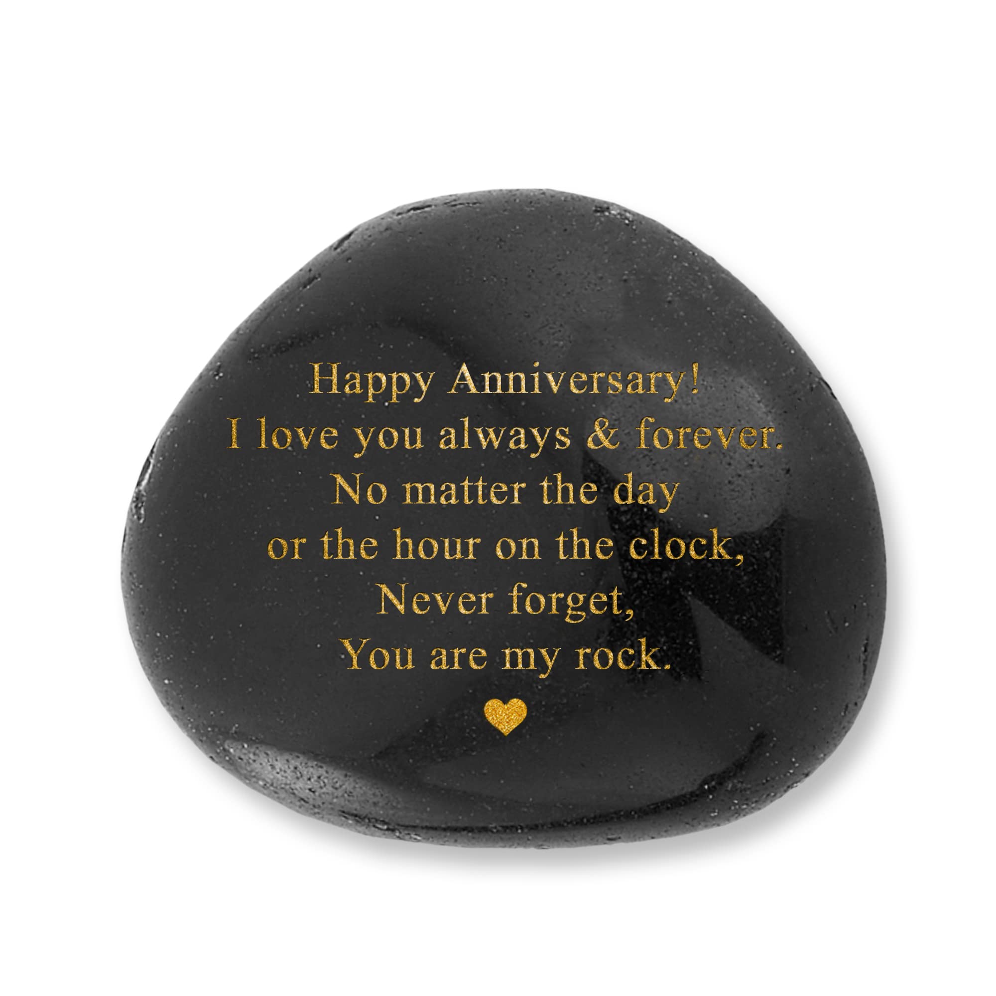 Happy Anniversary Rock - Heartwarming You Are My Rock Wedding Anniversary Presents, Inspiring Anniversary Keepsake For Her, Anni