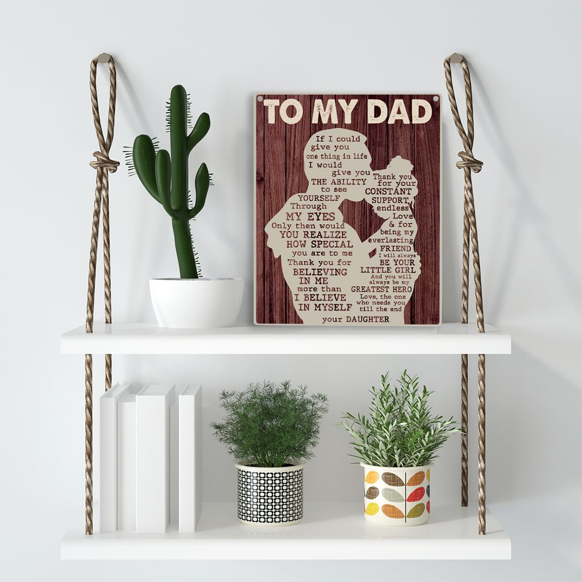 Gifts for Dad Fathers Day Gifts, Birthday Gifts for Dad, Dad Gifts from Daughter Anniversary Fathers Day Thanksgiving Wooden H