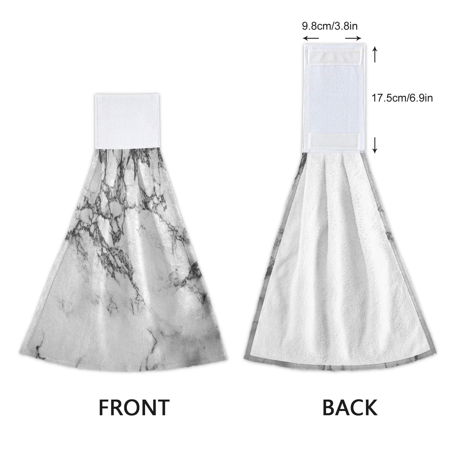 Black Gray White Marble Hanging Kitchen Towel 12 X 17 In Marbling Marbles Hand Fingertip Towels Set Of 2 Pcs Face Tie Tea Bar Di