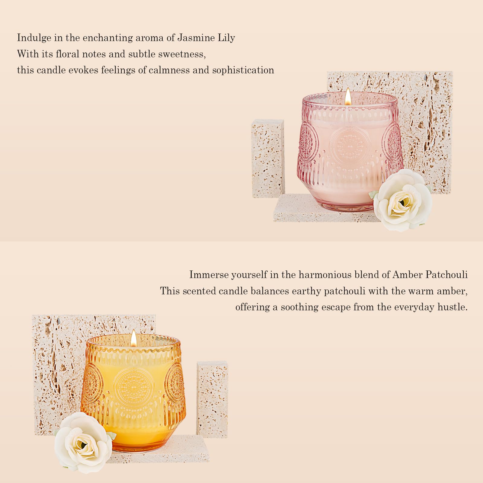 4 Pack Scented Candles for Home | Candle Set Gifts, Soy Candles for Home Scented, Candle Gifts for Women - Luxury Candles Set |