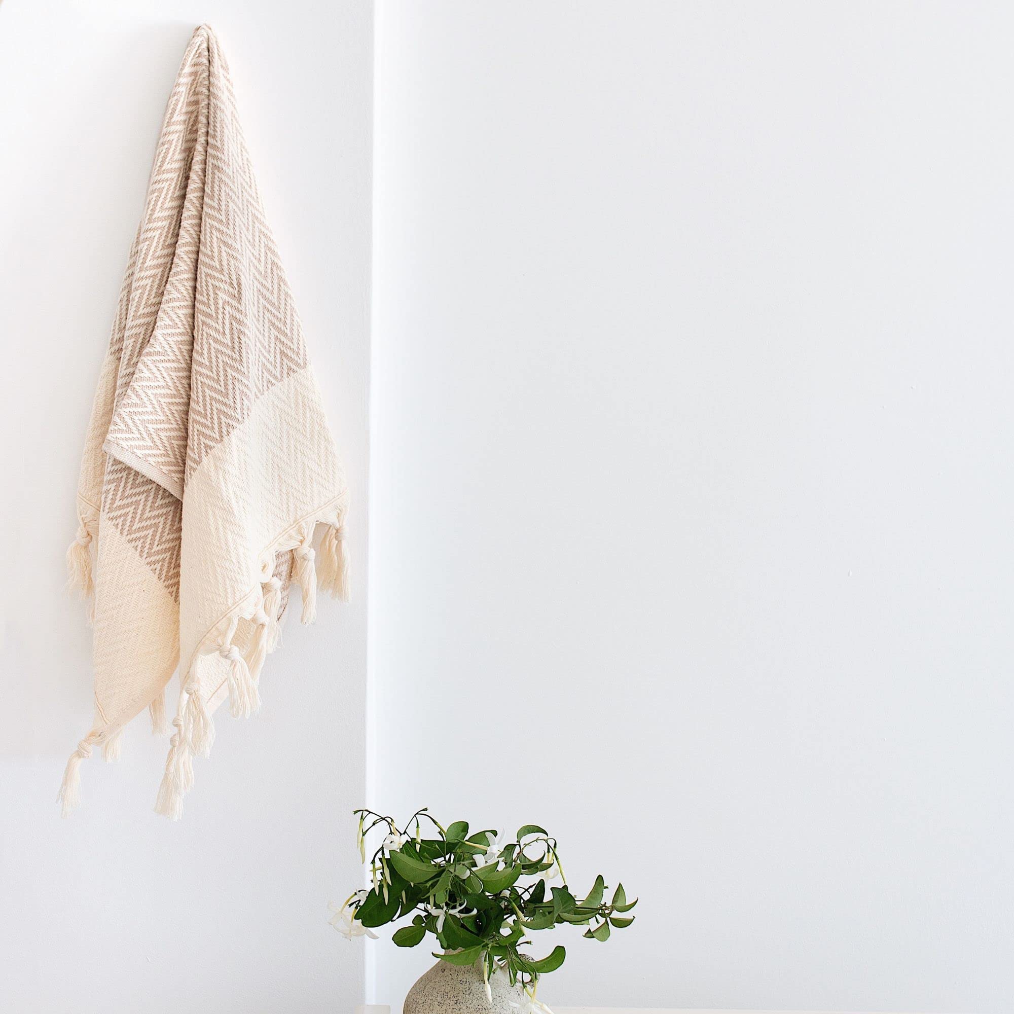 Sea Me At Home Kitchen Hand Towels With Boho Design, Set Of 2, Dish Towels For Kitchen, 100% Cotton Turkish Hand Towels For Bath