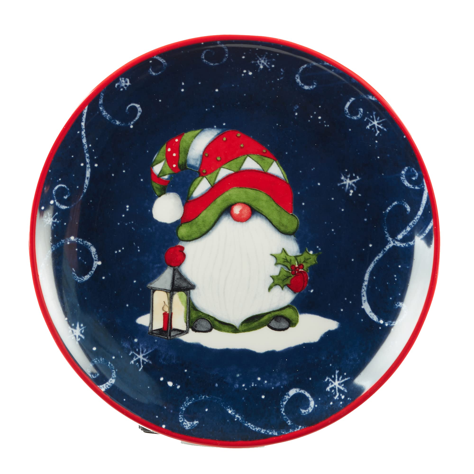 Certified International Holiday Magic Gnomes 9'' Dessert/Salad Plates, Multicolor, Medium, Set Of 4