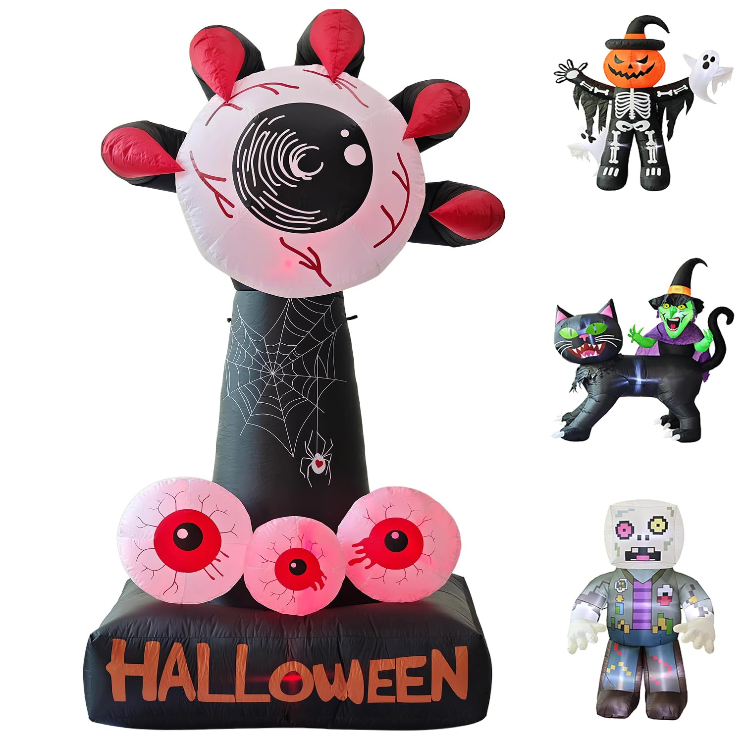 LANGXUN 6ft Sound-Controlled Swinging Scary Skeleton Ghost Decoration, 2025 Halloween Decorations Outdoor, Featuring Sound and L