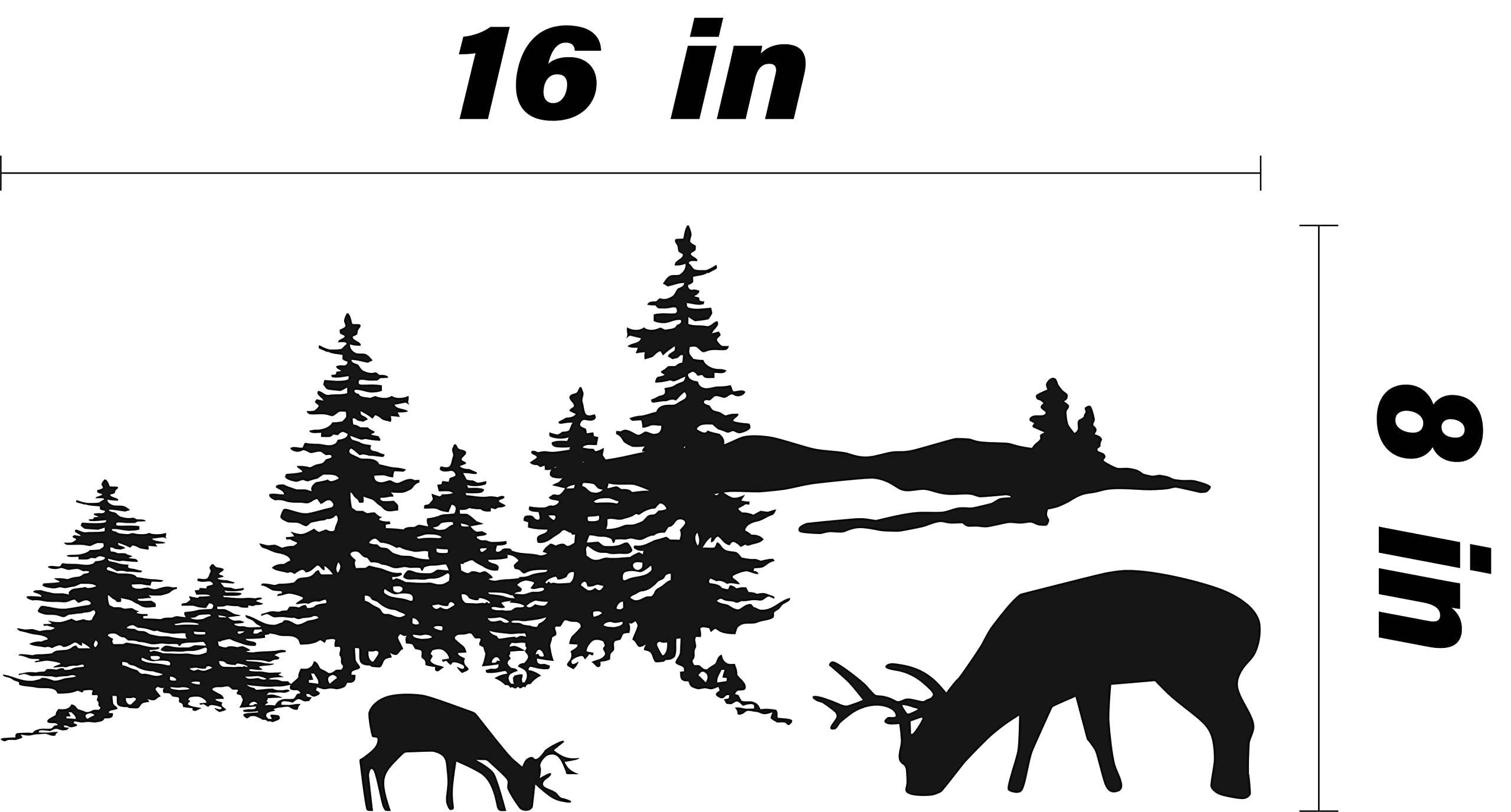 Outdoor Tree Scene Picture Art Decal Sticker For Home Wall Decoration Live In The Outdoors Deer Buck Graphic Designs - Vinyl Wal