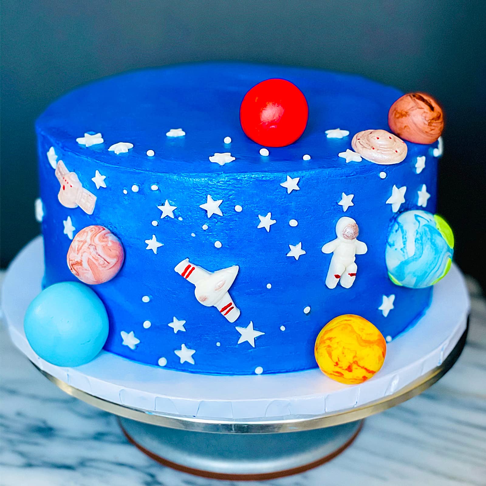 Astronaut Chocolate Mold, Spaceship Silicone Fondant Mold (2 Pack), Robotic Space Spacecraft Airplane Mold For Cake Cupcake Deco