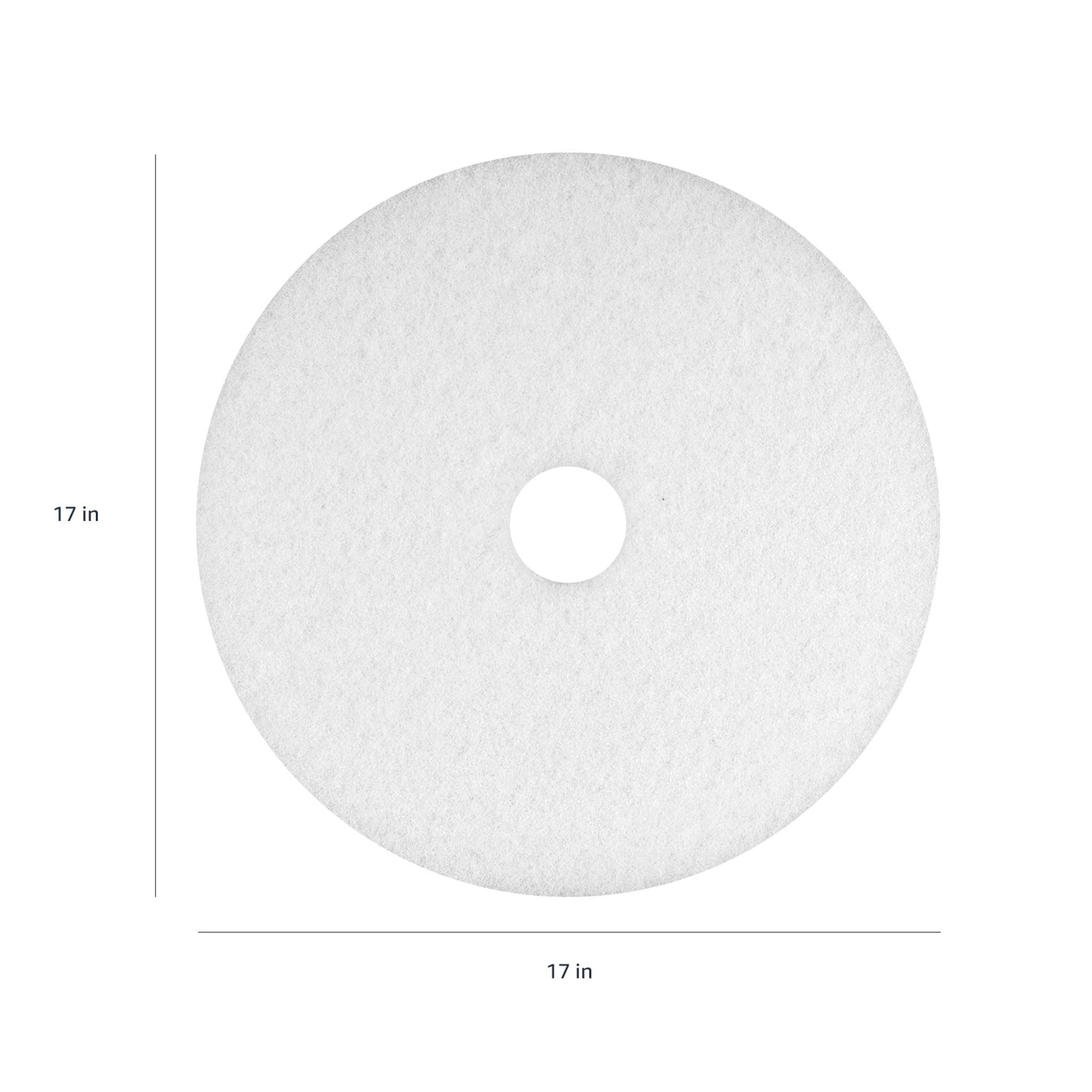 Americo Polishing Pads, 17 '' Diameter, White, 5/Carton