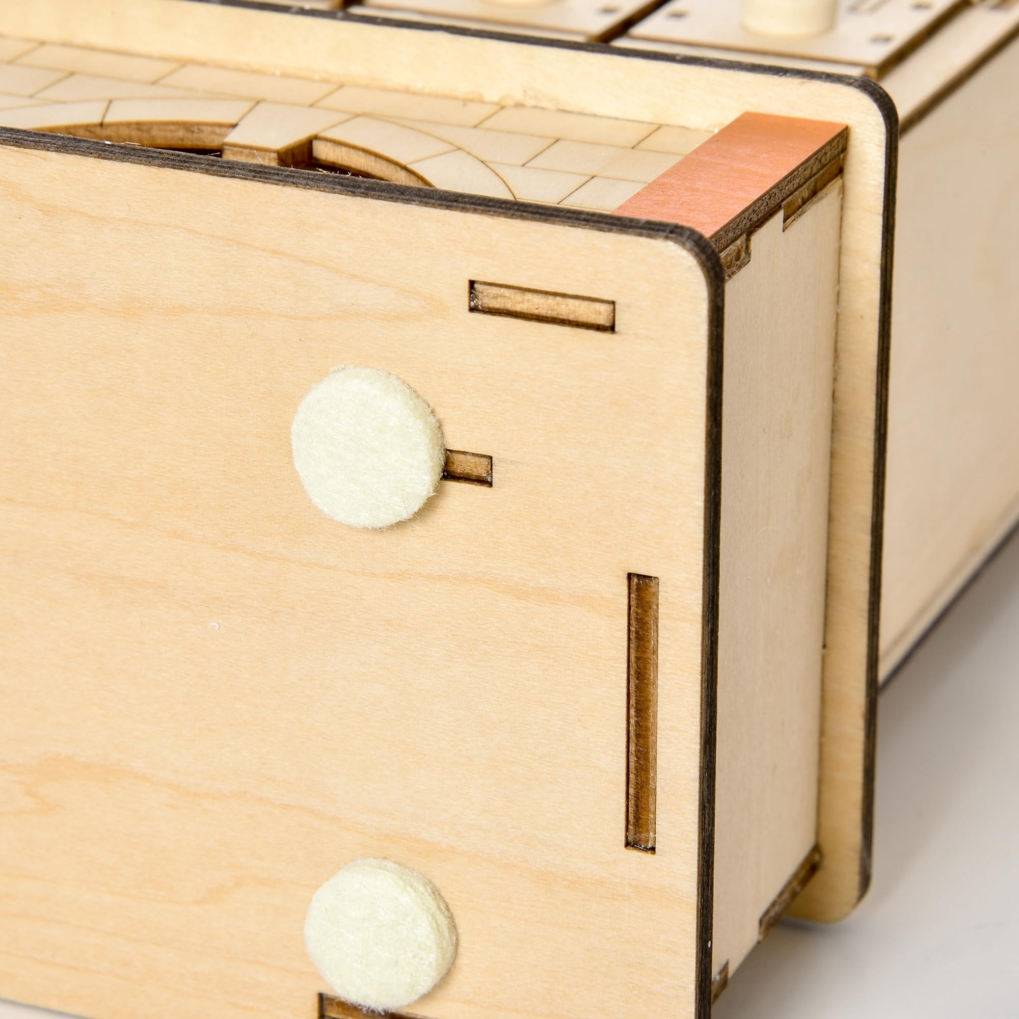 HOMCOM Christmas Advent Calendar, Light Up Table Xmas Wooden Store Holiday Decoration with Countdown Drawer, Village, for Kids a