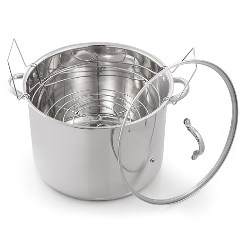 Mcsunley Stainless Steel Prep N Cook Water Bath Canner, 21.5 Quart, Silver (620)