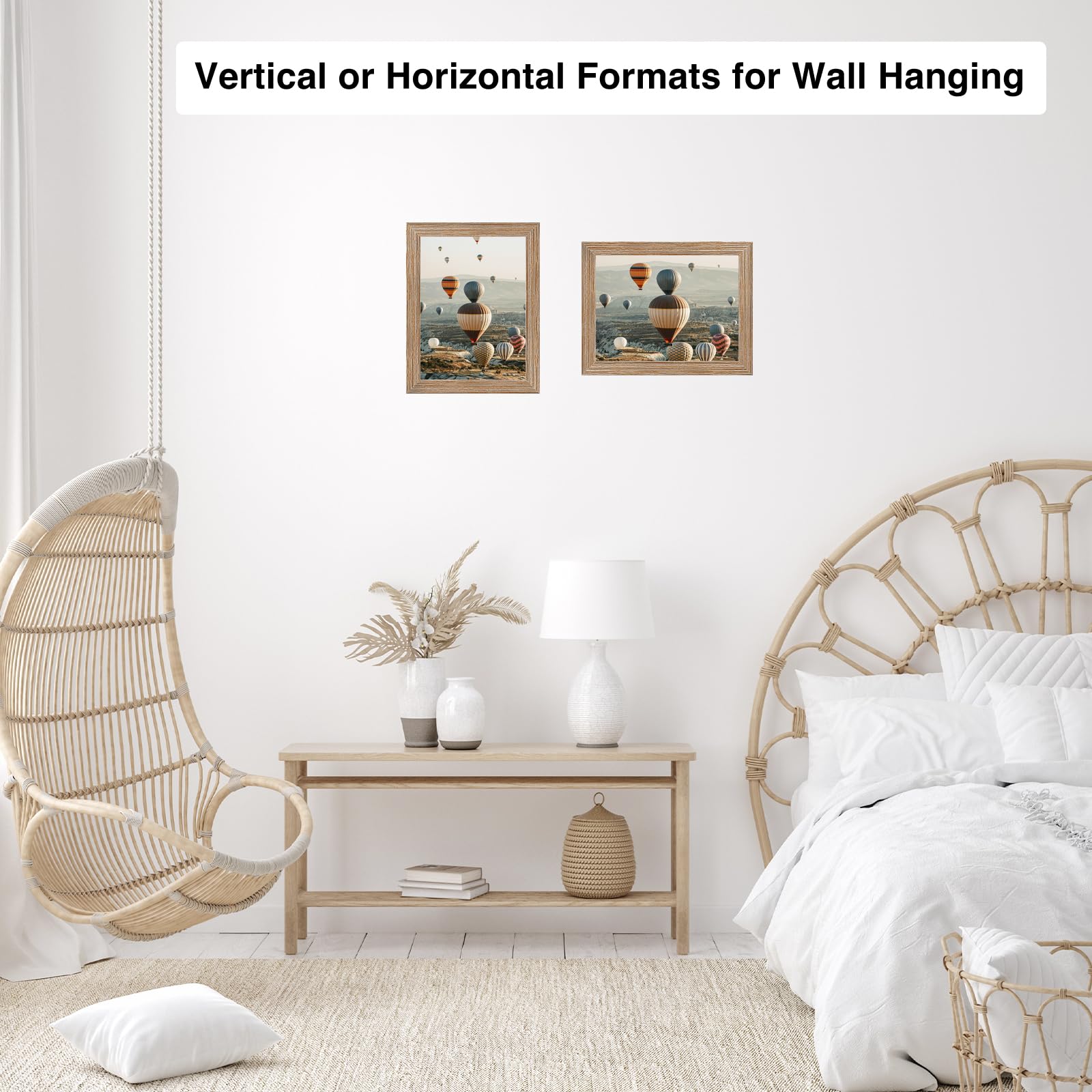 JCJMY 4x6 Picture Frame Rustic Brown for Wall Hanging or Tabletop, Wall Mounting Horizontally or Vertically, 4 x 6 Wall Gallery