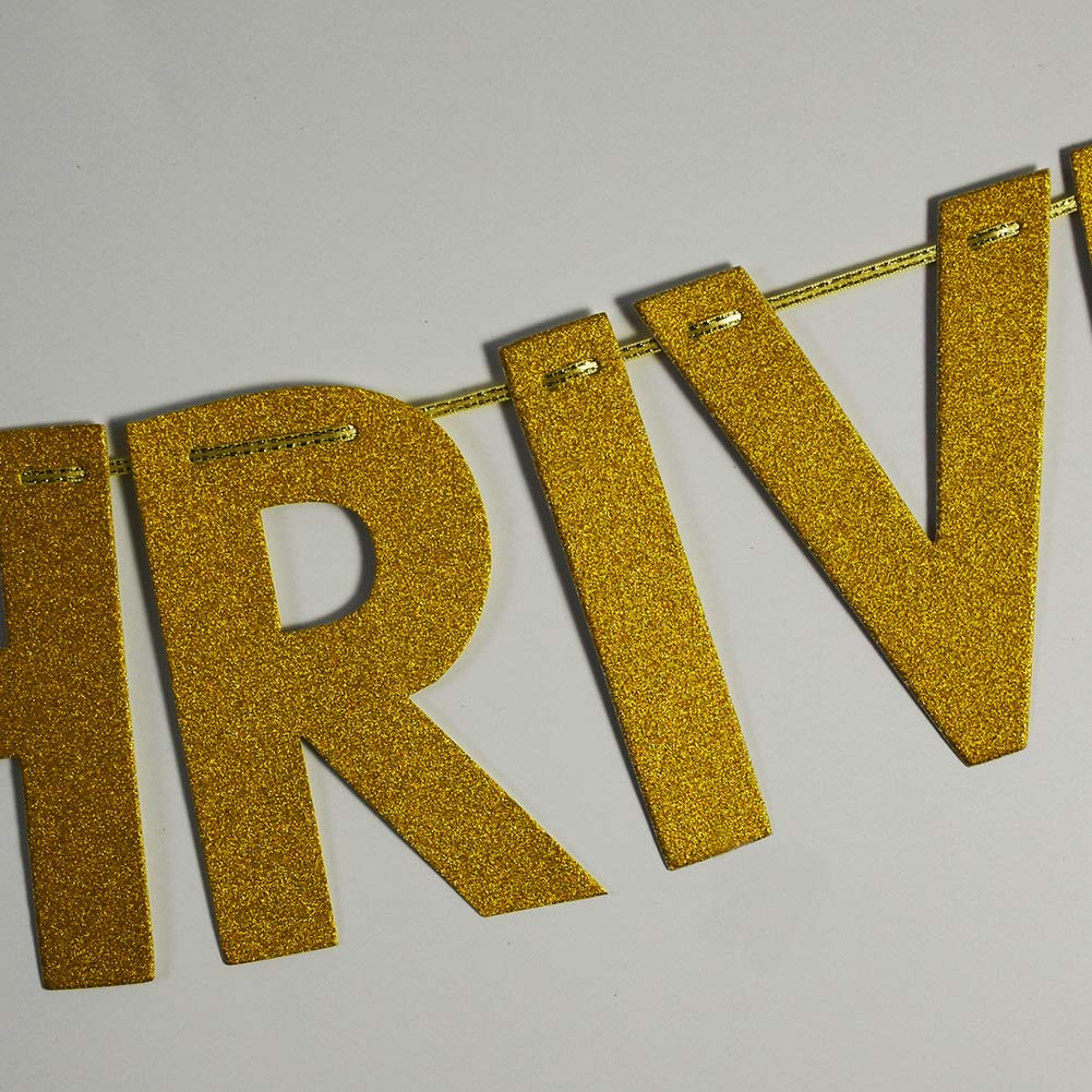 30 Flirty & Thriving Banner, 30Th Birthday Bunting Sign, Dirty Thirty Party Decorations, Dirty 30 Party Sign, Gold And Black Gli