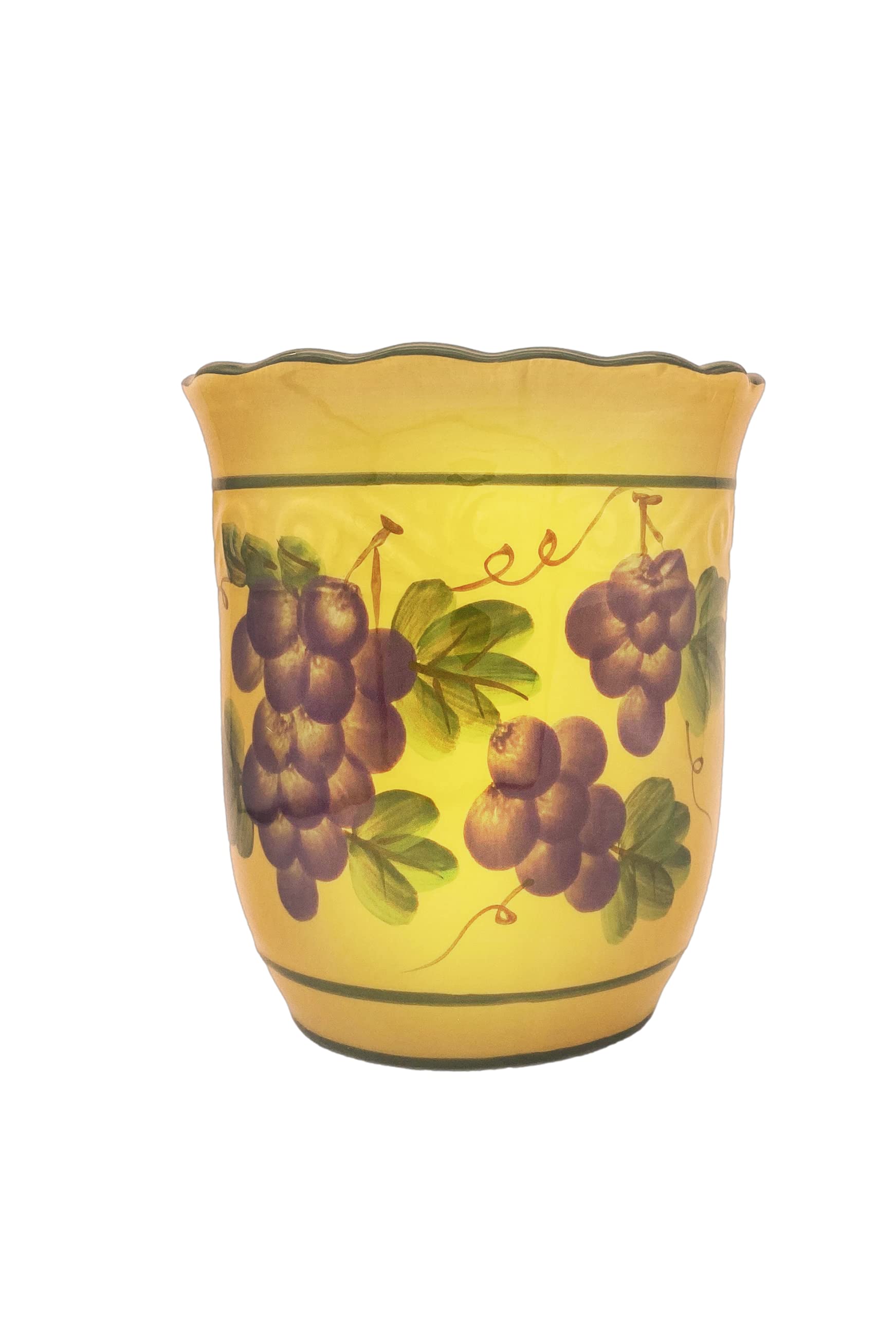 ACK Utensil Holder, Utensil Crock, Modern Kitchen Decor, Kitchen Storage (Grape)