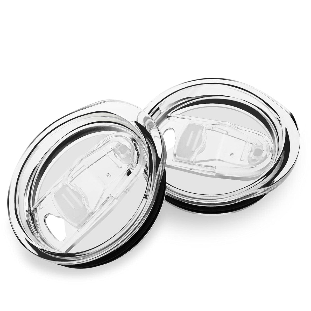 Xccme 30Oz Skinny Tumbler Replacement Lids 2 Pack,Spill Proof Splash Resistant Silicone Sliding Covers,Straw Friendly, Bpa Free