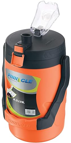 Reusable Insulated Water Jug - Leakproof Portable Water Jug - 85oz Insulated Water Jug with Spout - Insulated Half Gallon Water Bottle - Insulated Water Jug for Camping  Picnics  Hiking - Orange