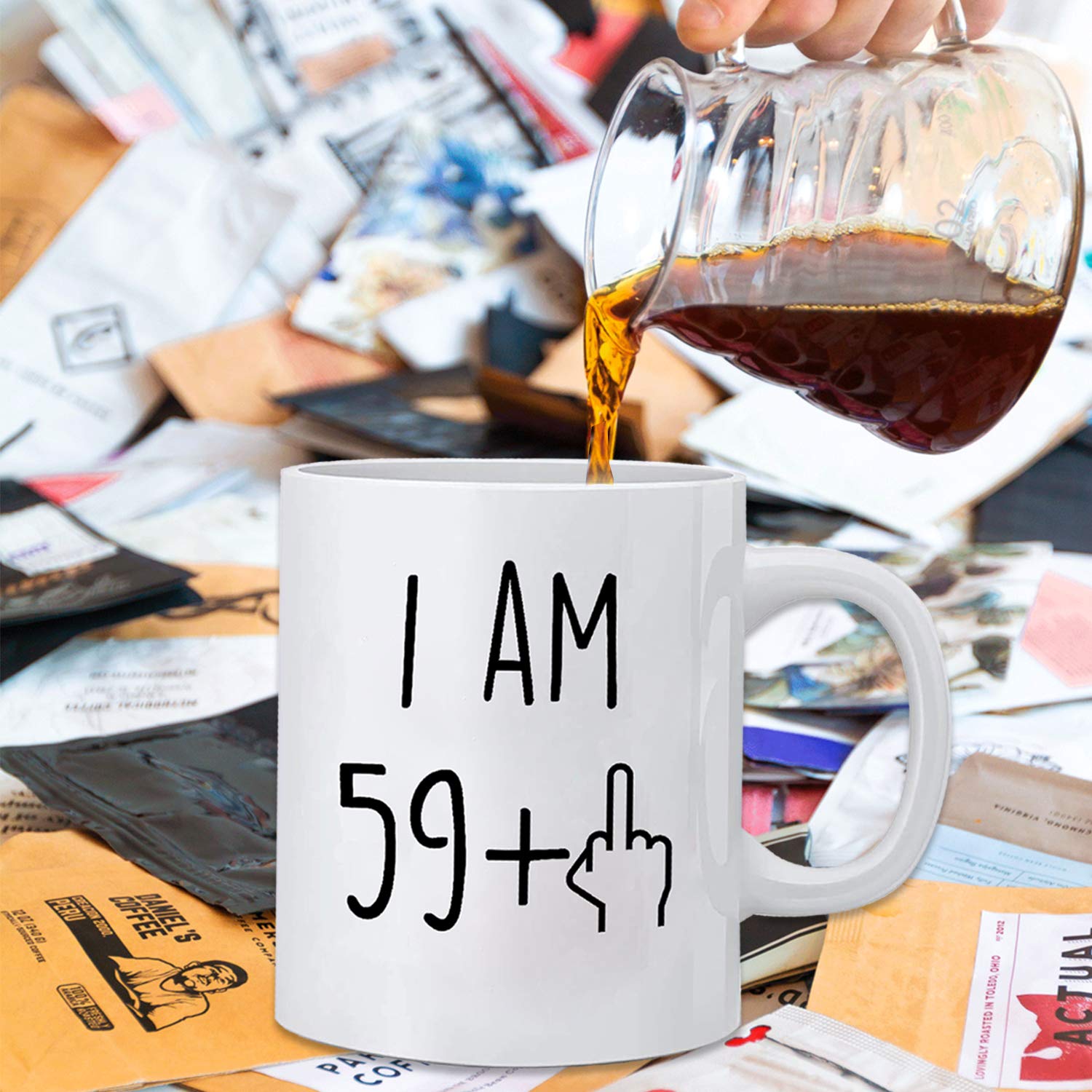 Kwieema Funny 1963 60th Birthday Mugs Ideas for Men and Women Best Novelty Ceramic Coffee Mugs Anniversary Tea Cup for Him  Her  Husband or Wife - 60 Year Old Mug for Mom  Dad (60th coffee mugs)