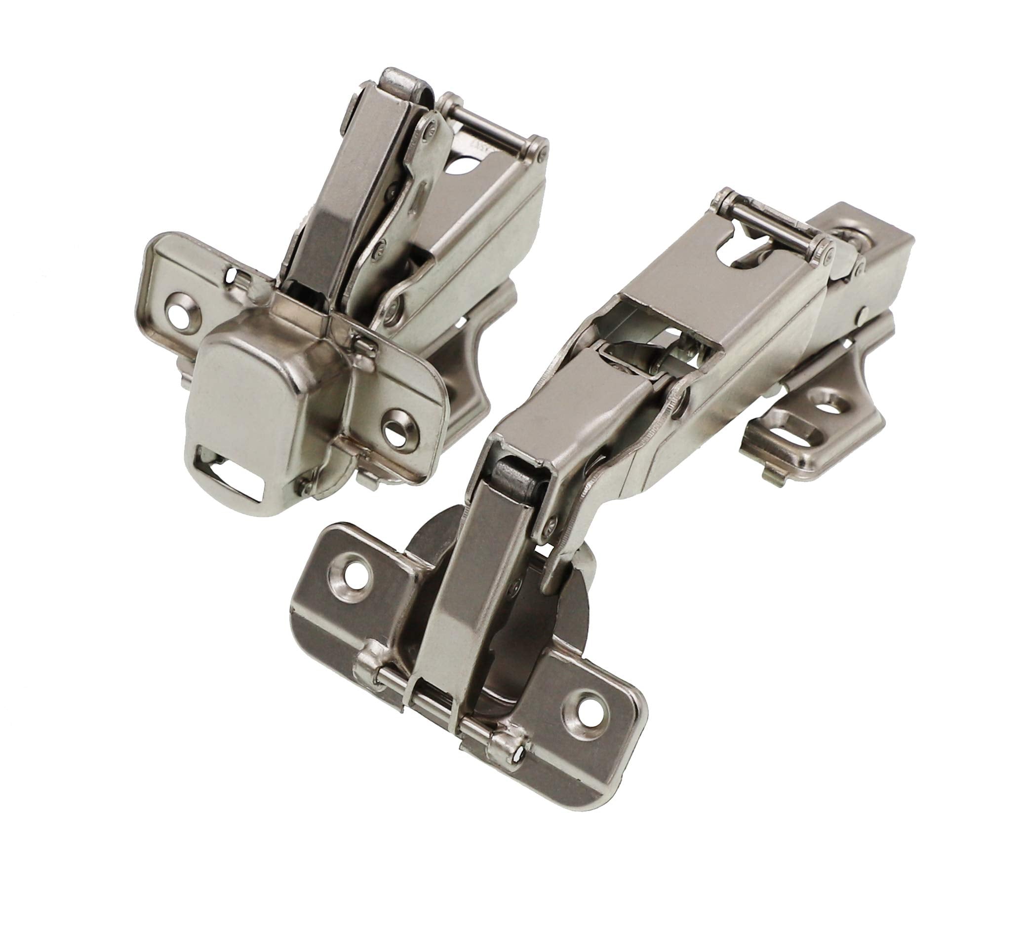Decobasics Lazy Susan, Pie-Corner Kitchen Cabinet Hinge Set For Folding Doors. 165 Degree Nickle Plated Iron Concealed Hinges Wi