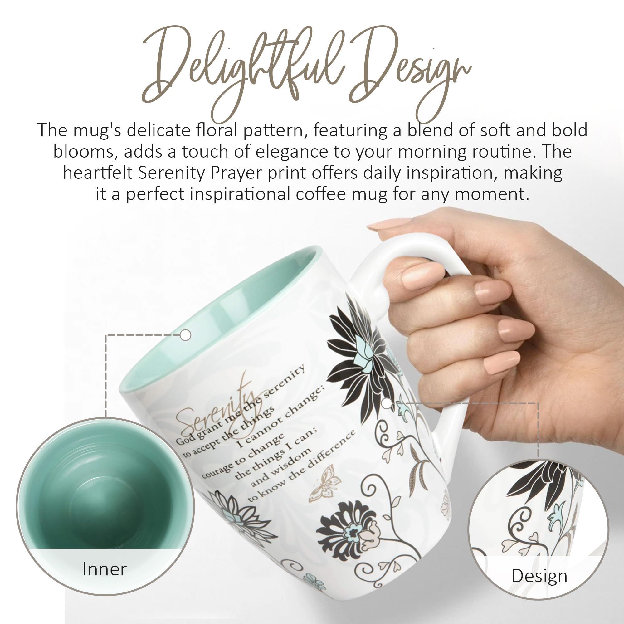 Pavilion Gift Mark My Words 4-3/4-Inch Serenity Mug  20-Ounce