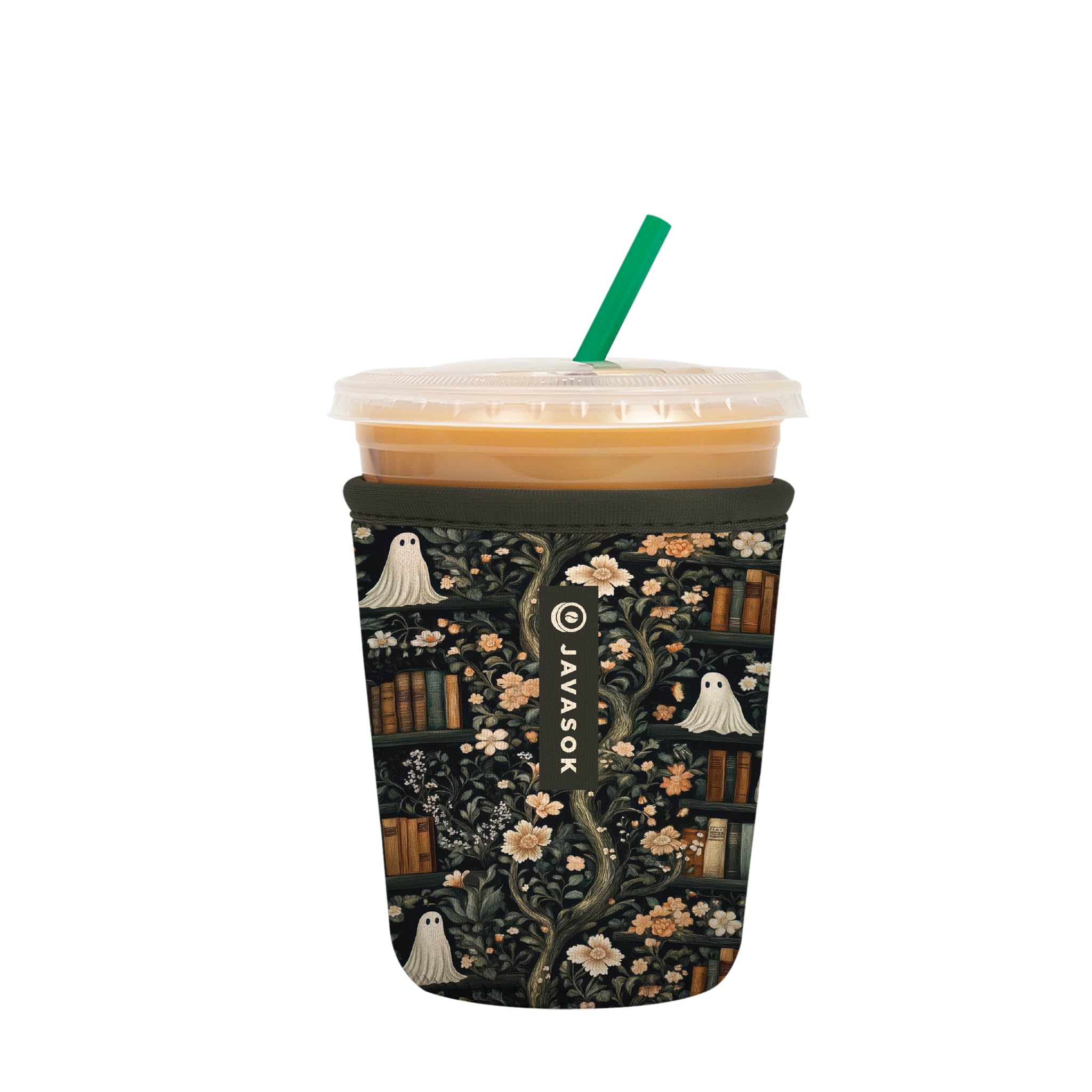 Sok It JavaSok Iced Coffee & Cold Soda Insulated Neoprene Cup Sleeve (Ghost Stories, Small: 16-20oz)