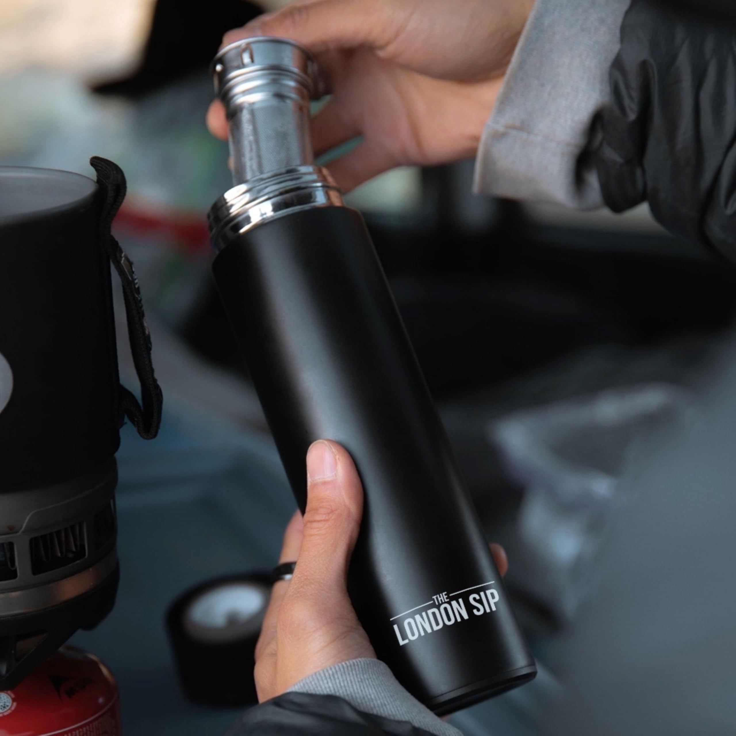Here & Now Supply Co. 25 Oz Multi-Function Travel Mug And Tumbler | Tea Infuser Water Bottle | Fruit Infused Flask | Hot & Cold
