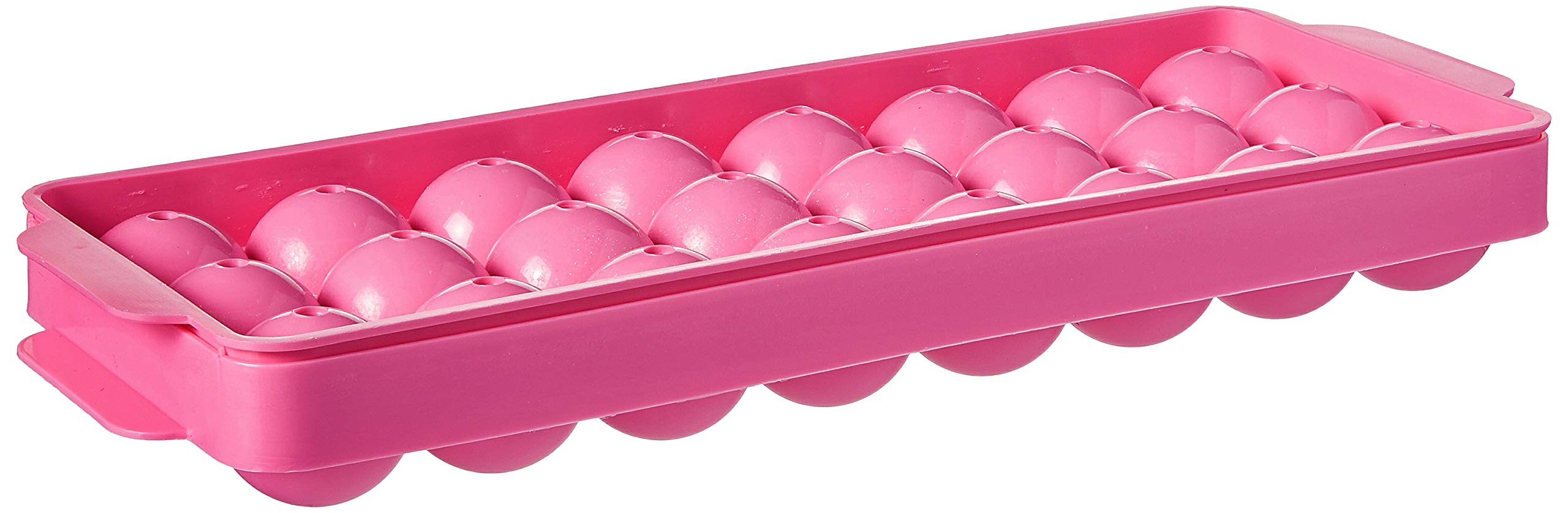 Hutzler Ice Ball Tray, 24 Balls, Pink