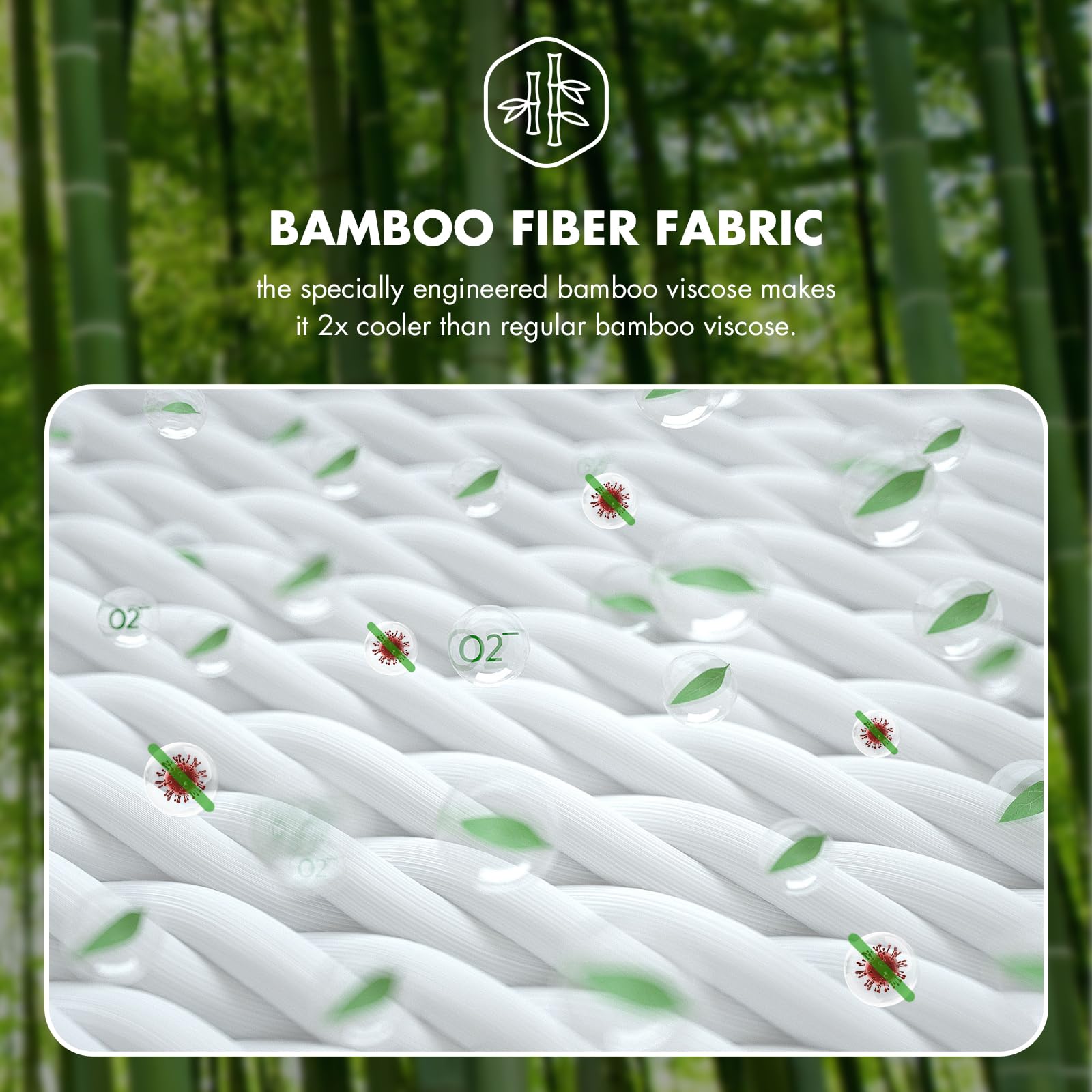 Queen Mattress 12 Inch Hybrid Mattress Queen In A Box With Bamboo Cover - Memory Foam Mattress With Strong Support And Motion Is