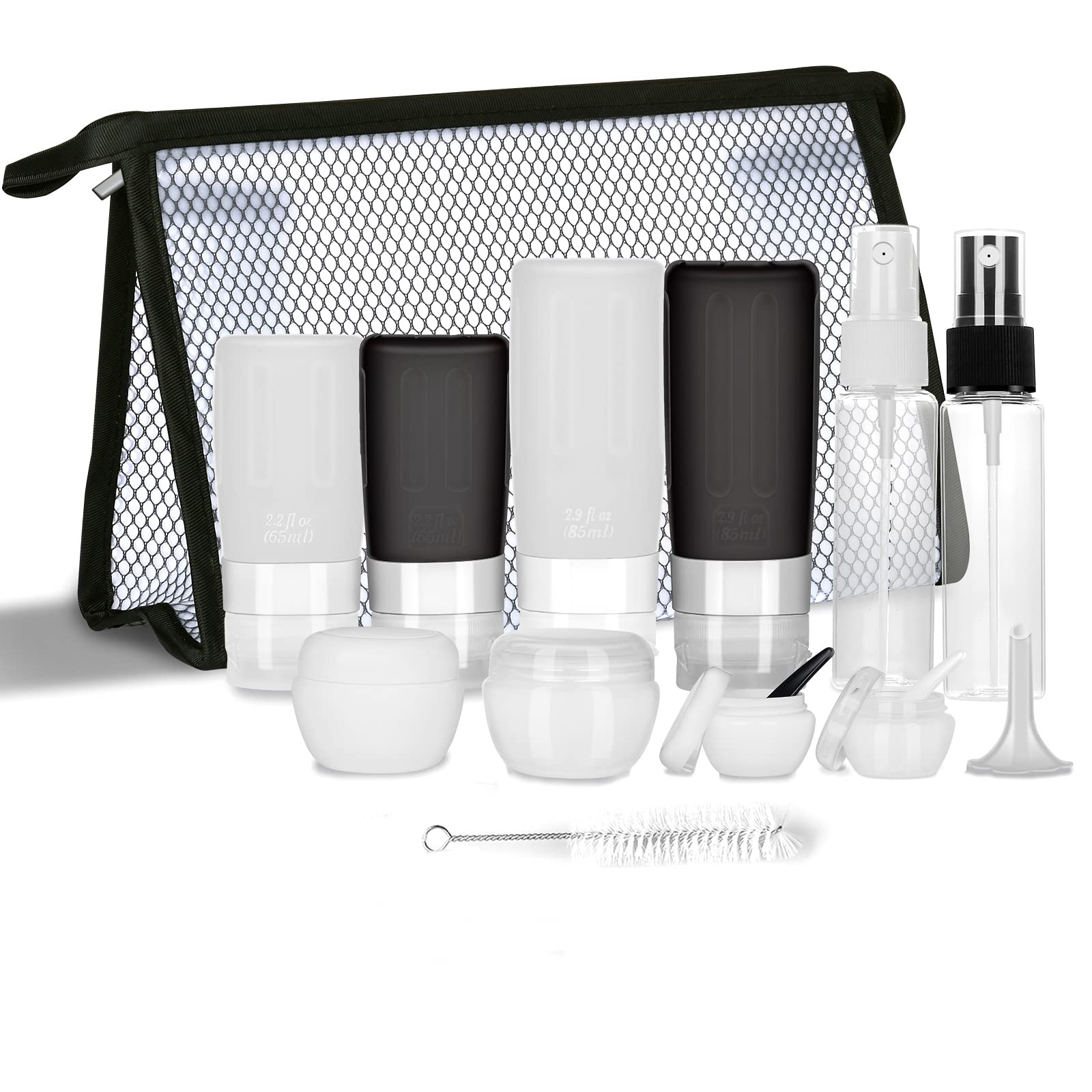 Yuniss 17 Pack Silicone Travel Size Toiletries,Bpa Free Tsa Approved Travel Bottles For Toiletries With Tag