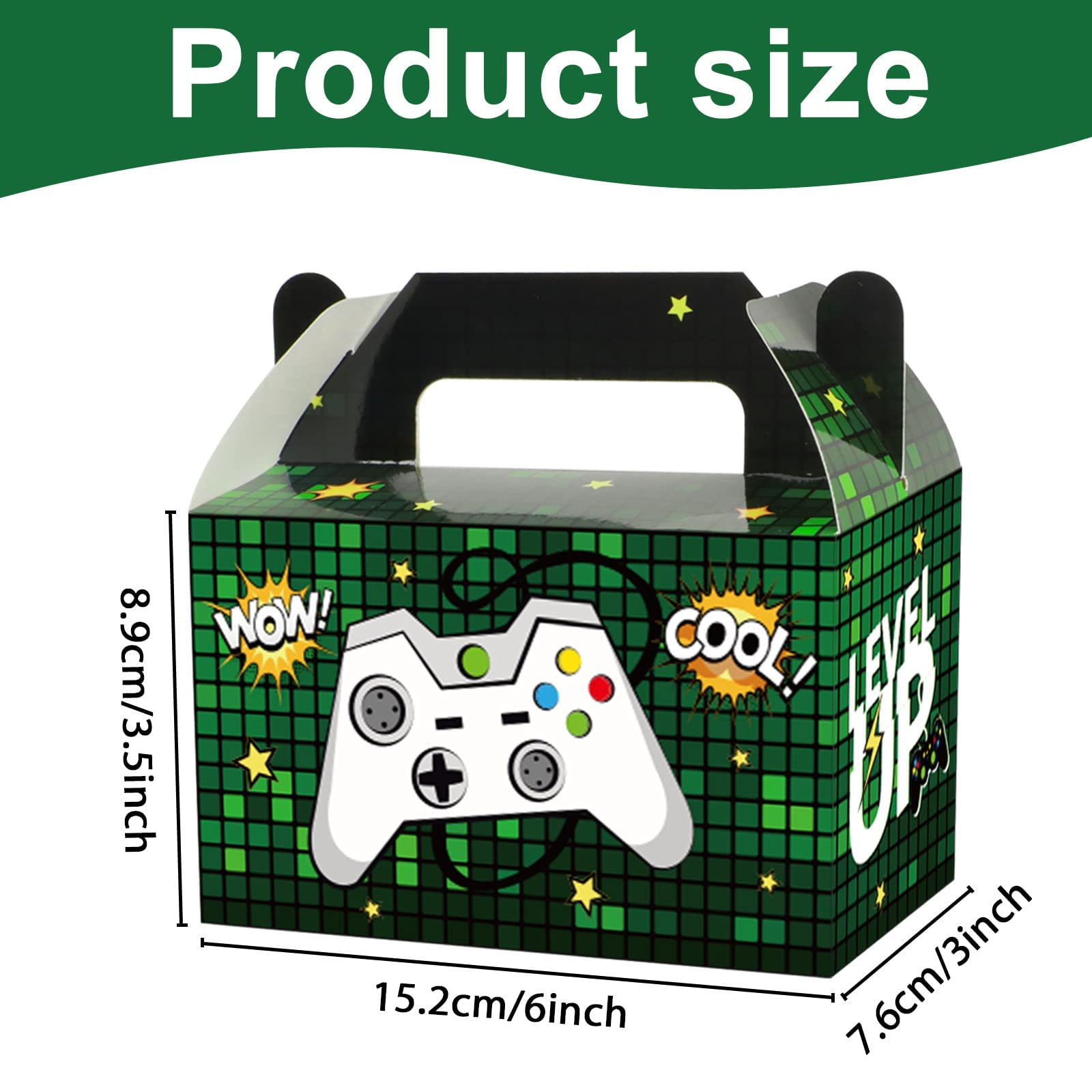12 Pack Video Game Party Boxes Game On Party Favor Candy Treat Boxes Bags Gaming Birthday Goodies Valentine'S Day Gift Boxes For