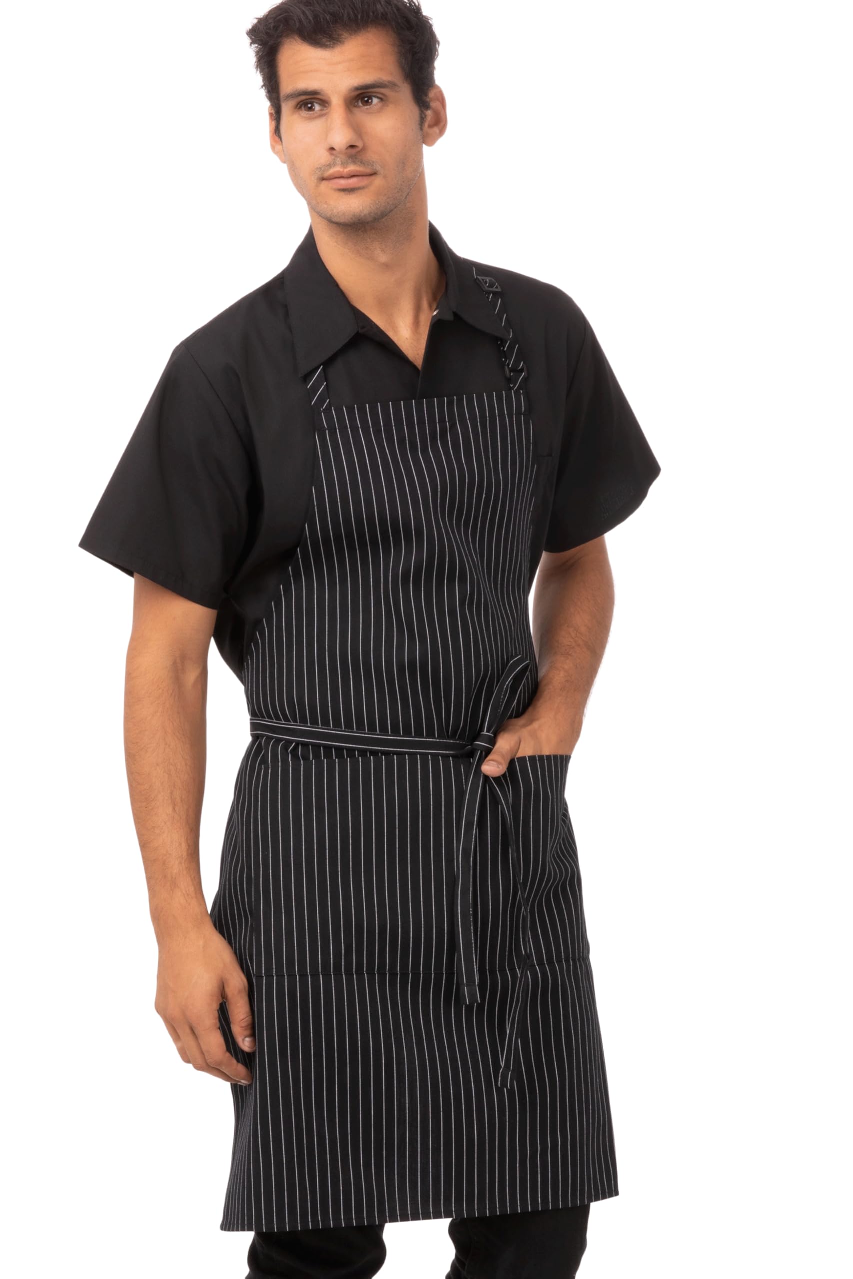 Chef Works Pinstripe Bib Apron (Csaa)