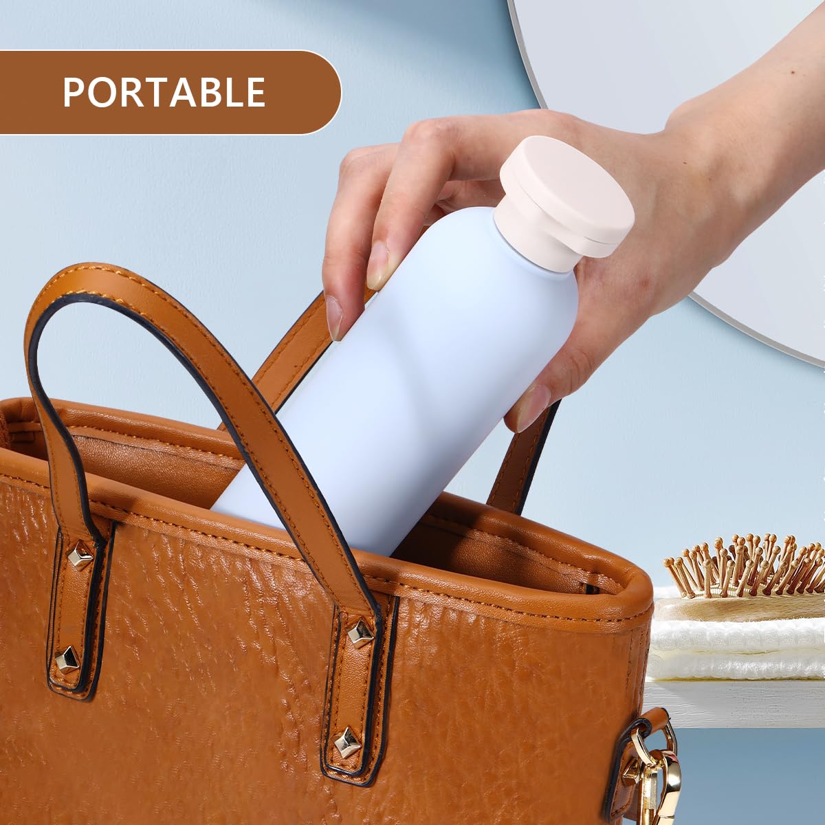 Umetass Travel Shampoo Bottle, Empty Plastic Squeeze Bottles 8.8Oz With Flip Cap, Lotion Container For Toiletries Travel Size Sh