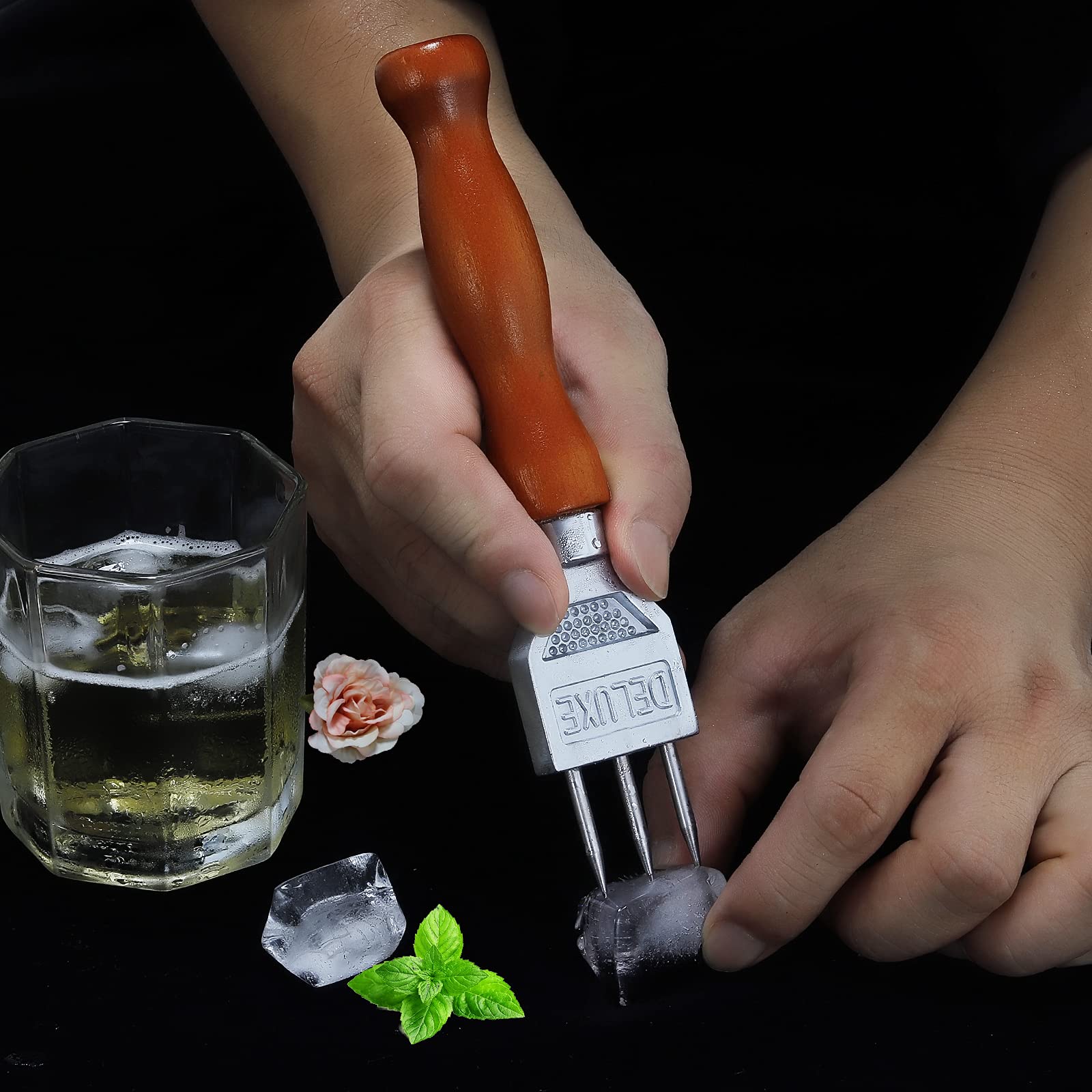 Ice Pick Stainless Steel With Safety Wooden Handle For Kitchen Tool