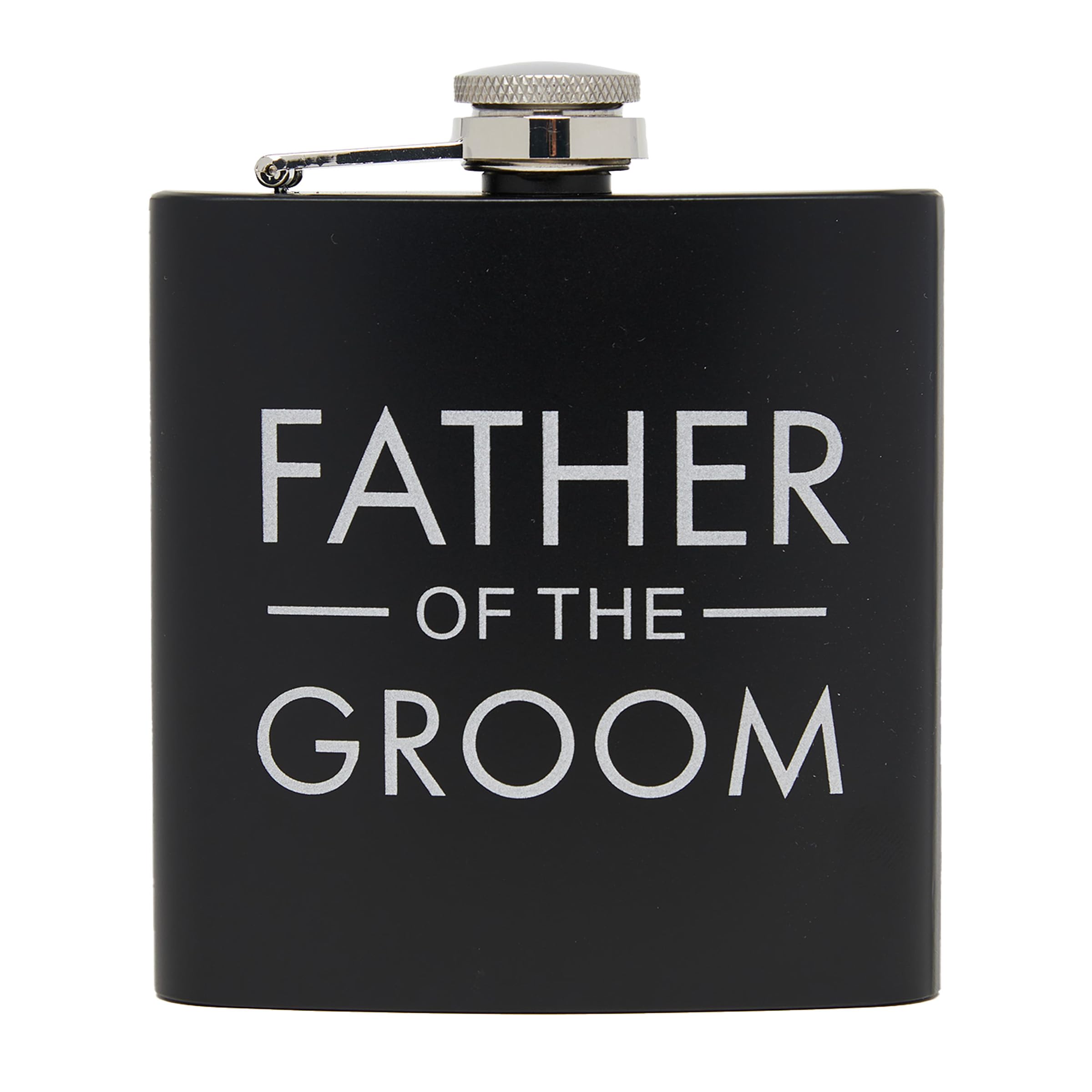 Stainless Steel Flask - Father Of The Groom (Black)