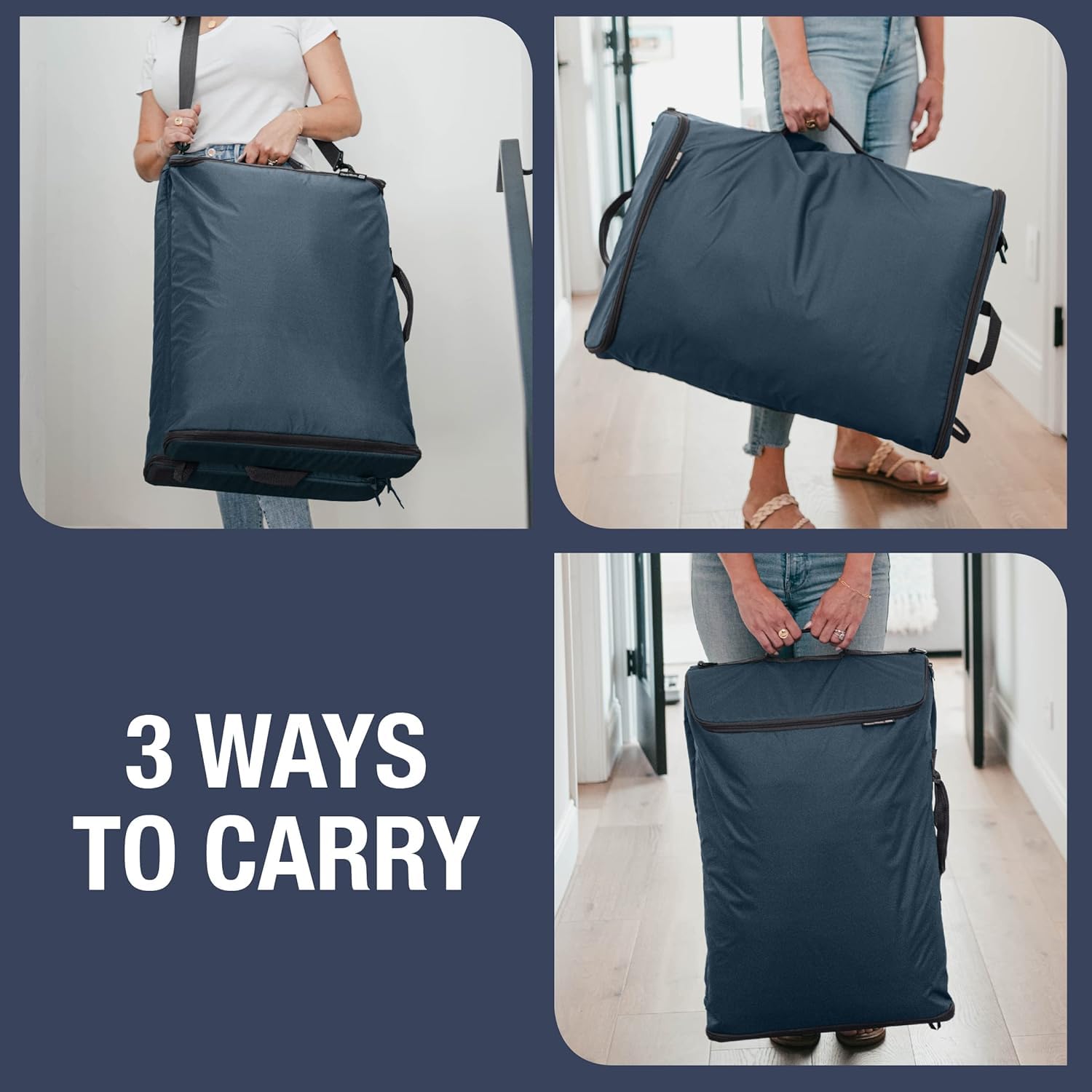 Clevermade Hanging Laundry Hamper Bag With Over The Door Hooks; Space Saving Organization, Great For A Dorm Room, Closet, Bathro