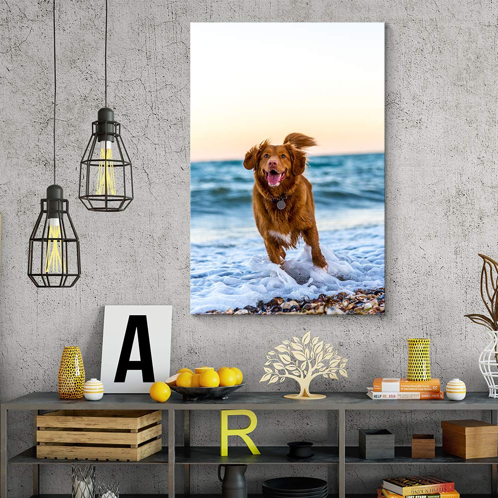 Nwt Custom Canvas Prints With Your Photos For Pet/Animal, Personalized Canvas Pictures For Wall To Print Framed 24X16 Inches