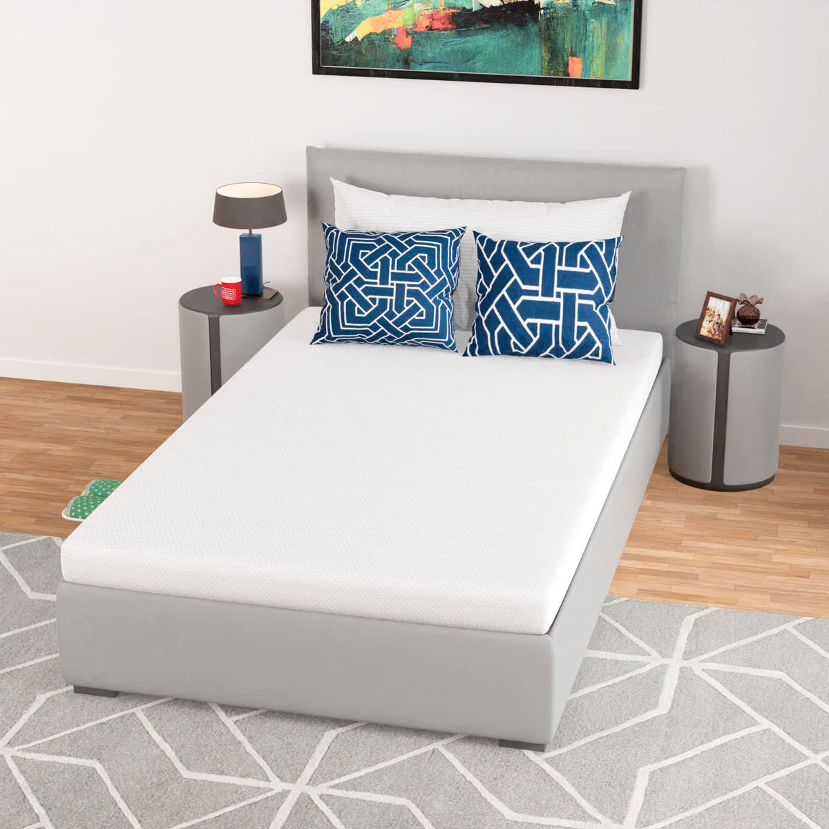 Paylesshere 5 Inch Green Tea Memory Foam Mattress Cooling Gel Infused Mattress,Medium Firm Mattresses Fiberglass Free/Certipur-U