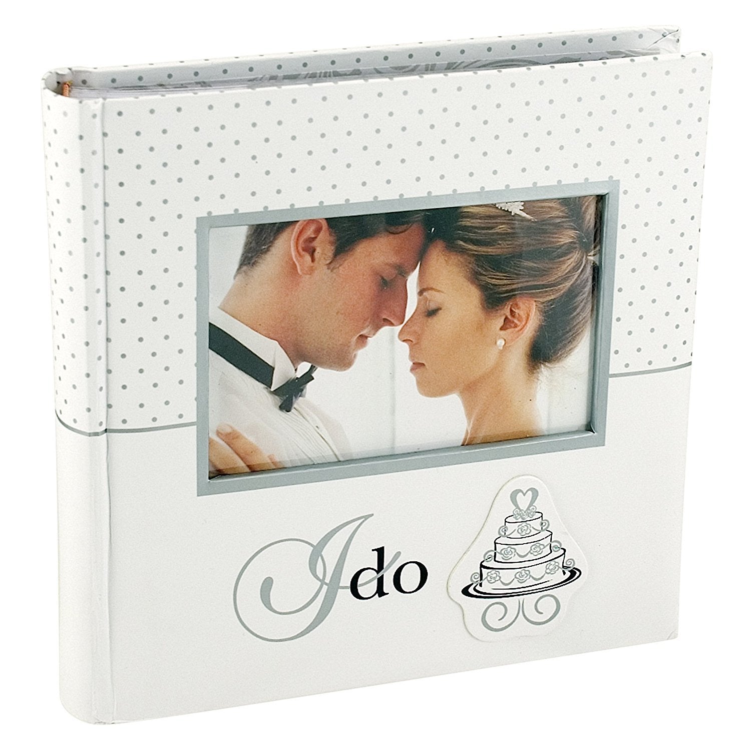 Malden International Designs I Do Wedding Collection 2-Up with Memo Space Photo Album  160-4x6  White