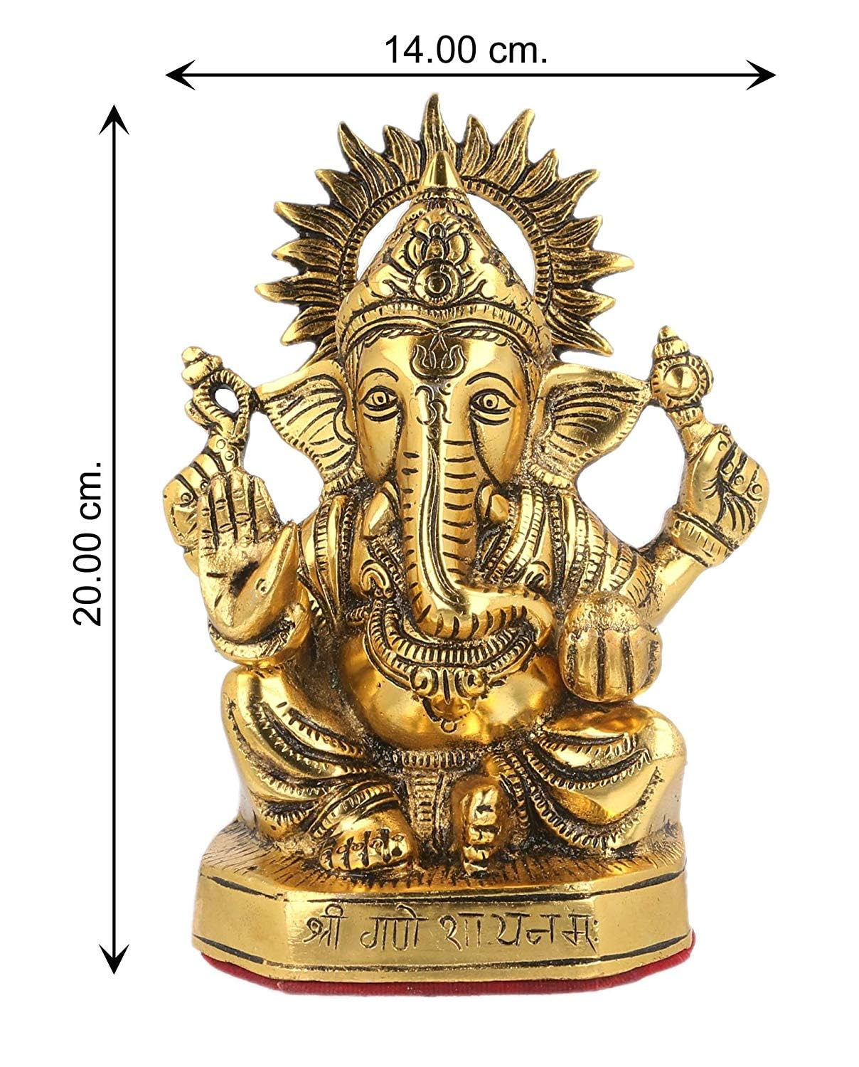 Neo Classic Ganesh Ji Idol Gold Plated I Trishul Ganesh I Home & Decor Product I Decorative Showpiece House Warming Gift Ganesha